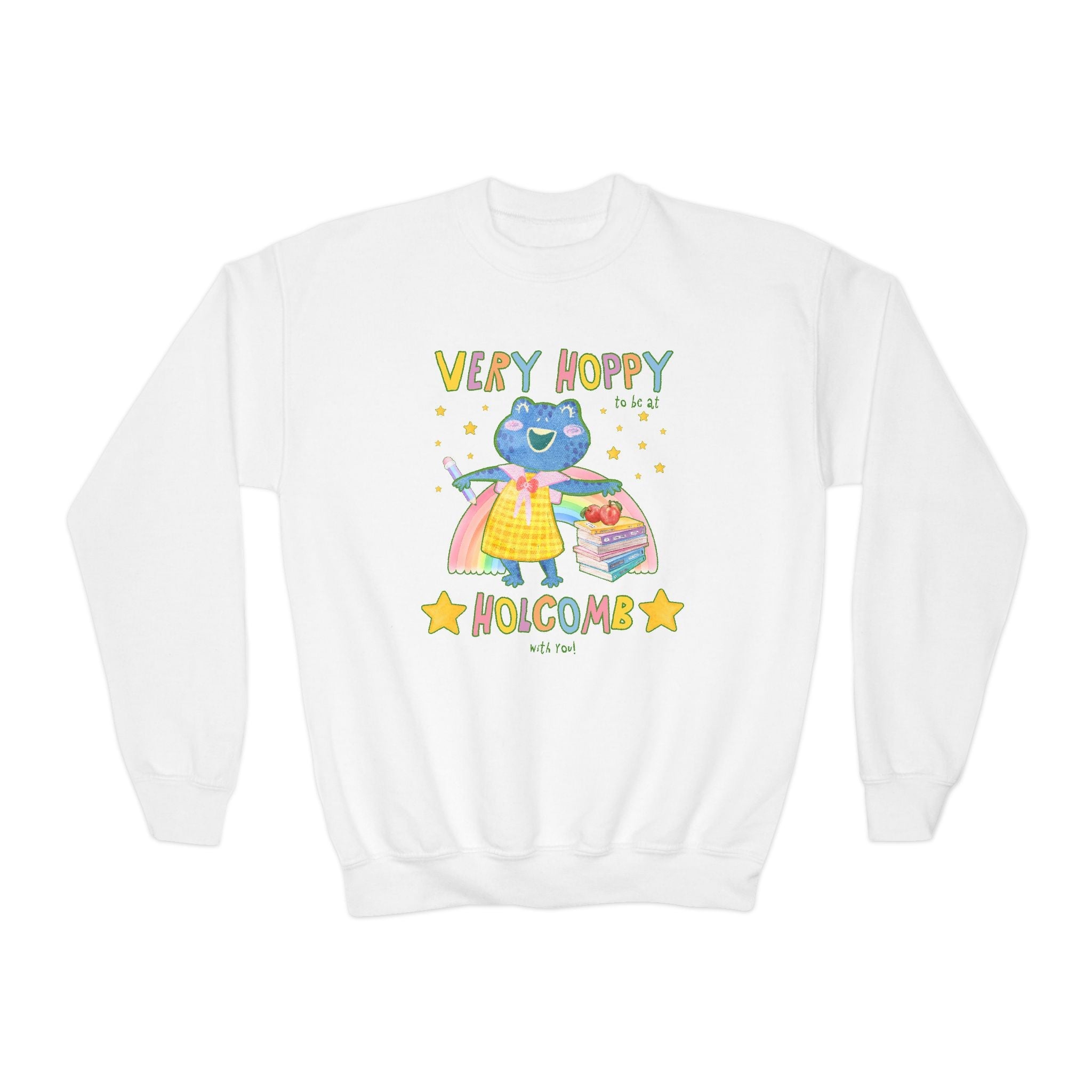 Holcomb Elementary School Kids Sweatshirt: Very Hoppy - Opal and June