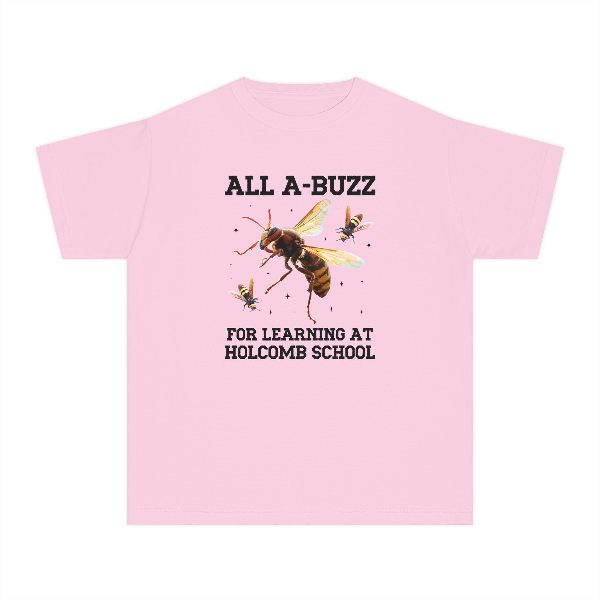 Holcomb Elementary School Kids Tee Shirt: All A - Buzz For Learning - Opal and June