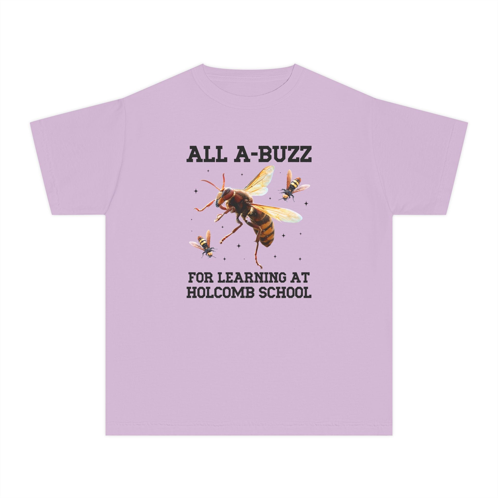 Holcomb Elementary School Kids Tee Shirt: All A - Buzz For Learning - Opal and June