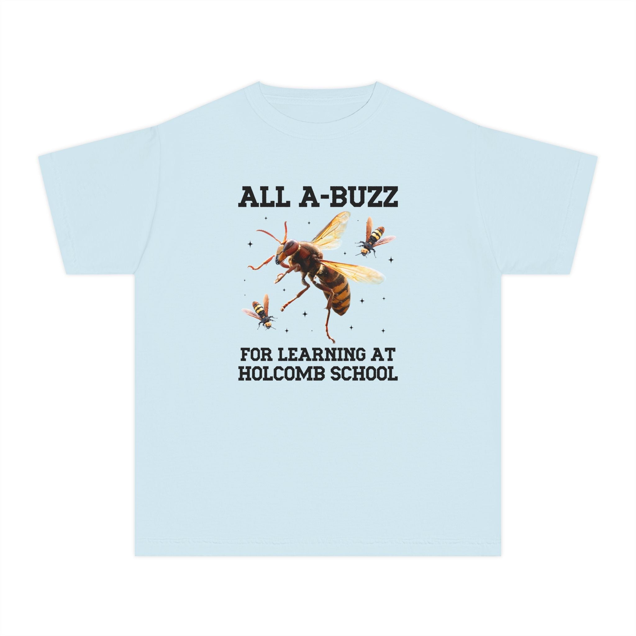 Holcomb Elementary School Kids Tee Shirt: All A - Buzz For Learning - Opal and June