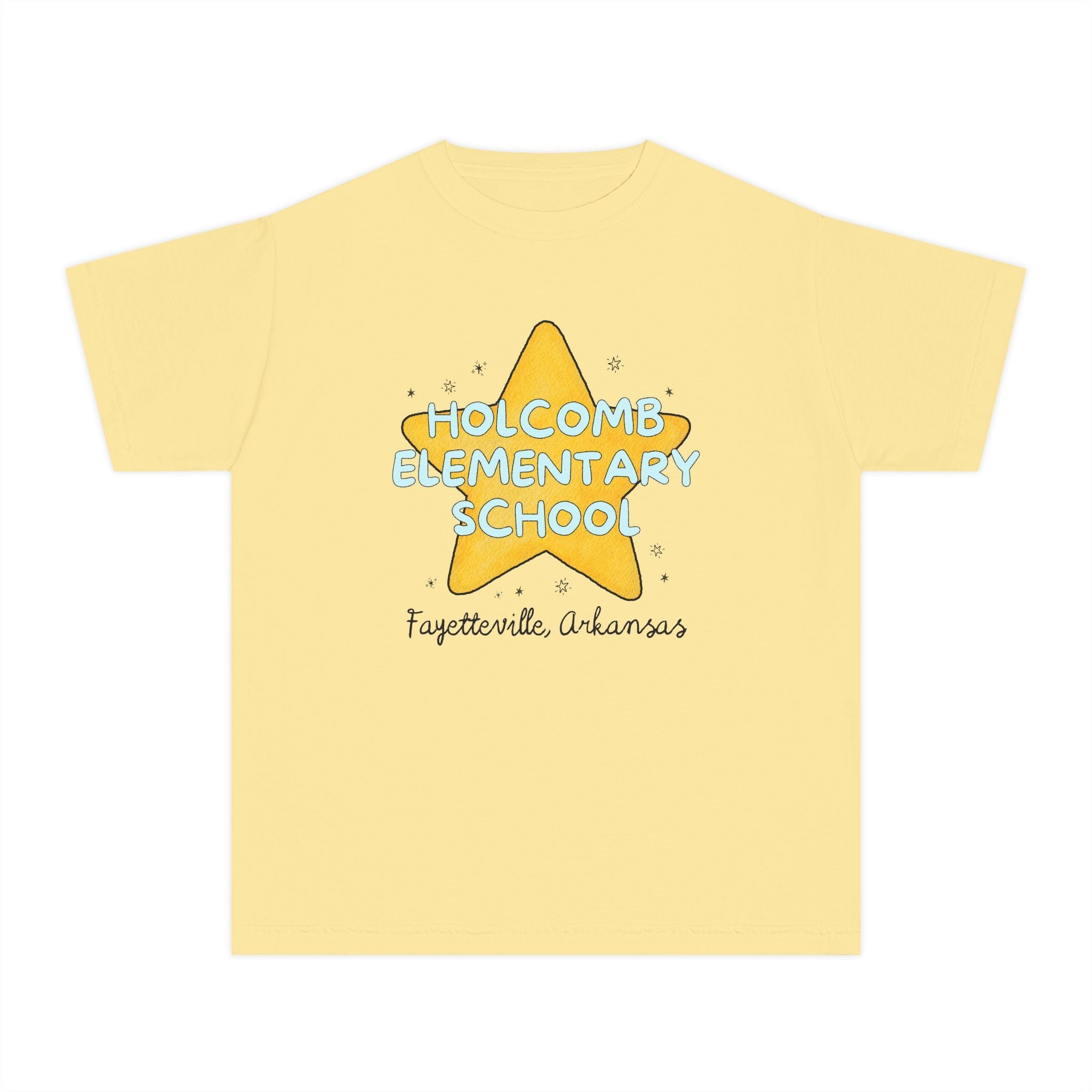Holcomb Elementary School Kids Tee Shirt: Star Design | FPS + Opal and June Kids Tee Shirt, Fayetteville Public Schools - Opal and June