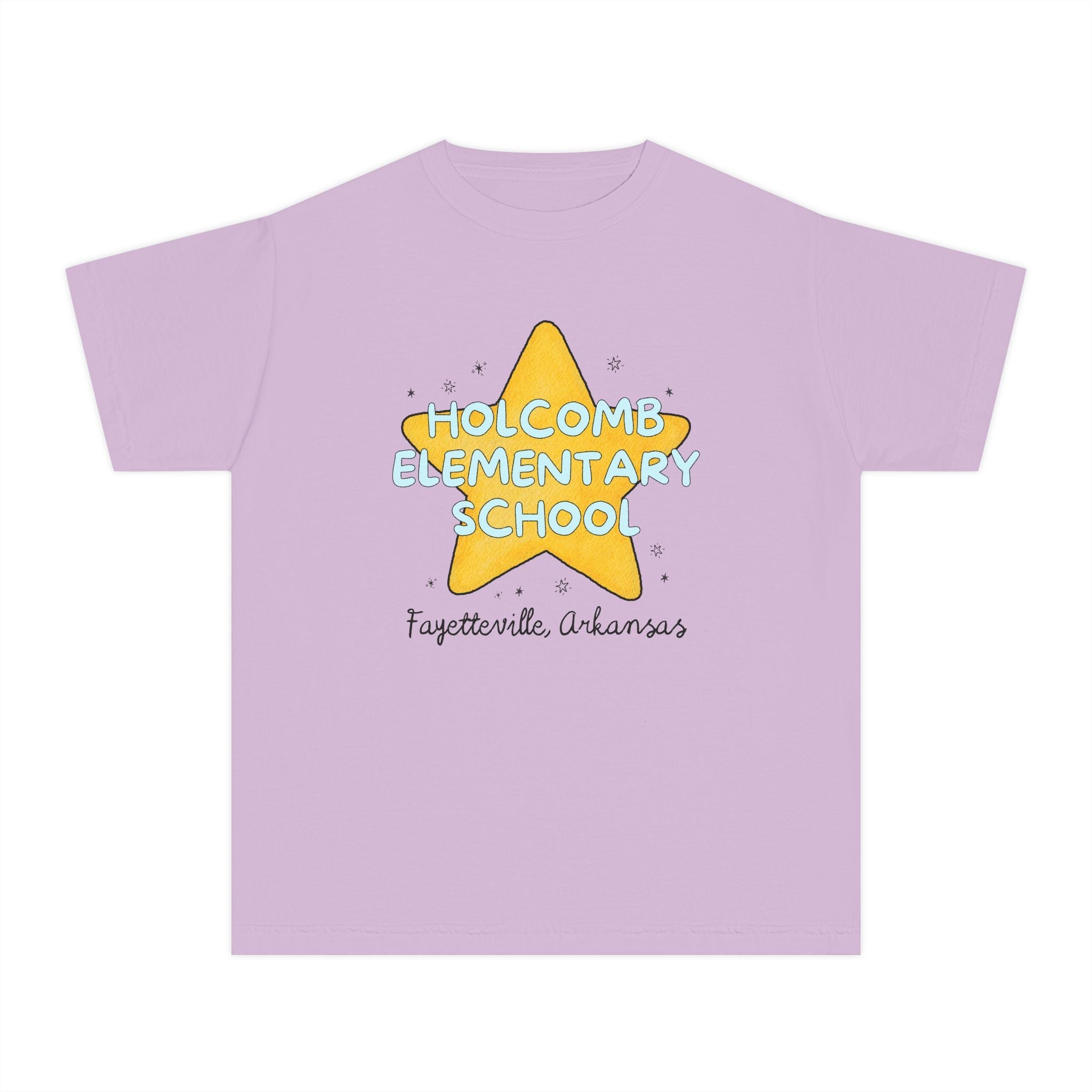 Holcomb Elementary School Kids Tee Shirt: Star Design | FPS + Opal and June Kids Tee Shirt, Fayetteville Public Schools - Opal and June