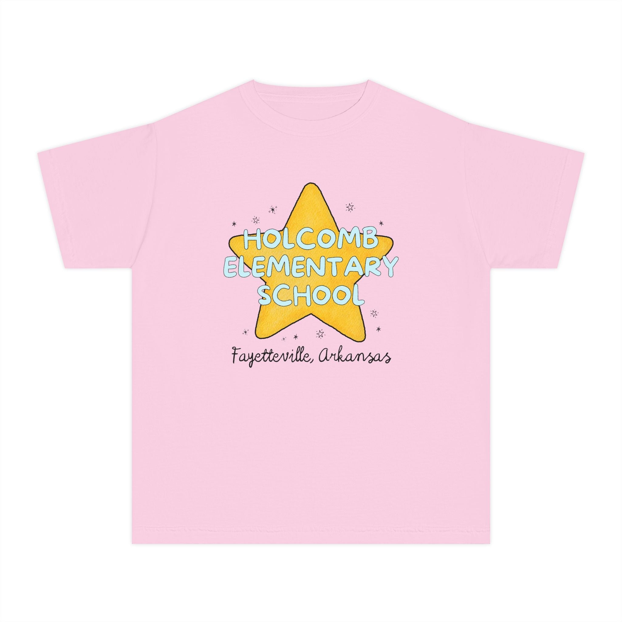 Holcomb Elementary School Kids Tee Shirt: Star Design | FPS + Opal and June Kids Tee Shirt, Fayetteville Public Schools - Opal and June