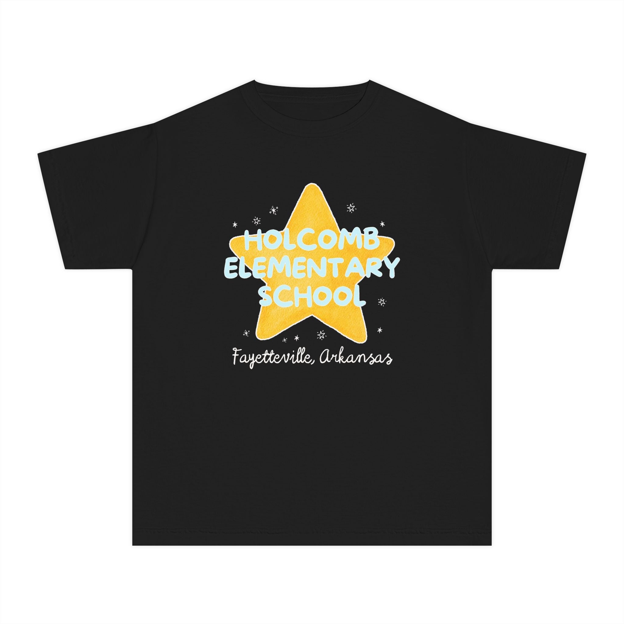 Holcomb Elementary School Kids Tee Shirt: Star Design | FPS + Opal and June Kids Tee Shirt, Fayetteville Public Schools - Opal and June