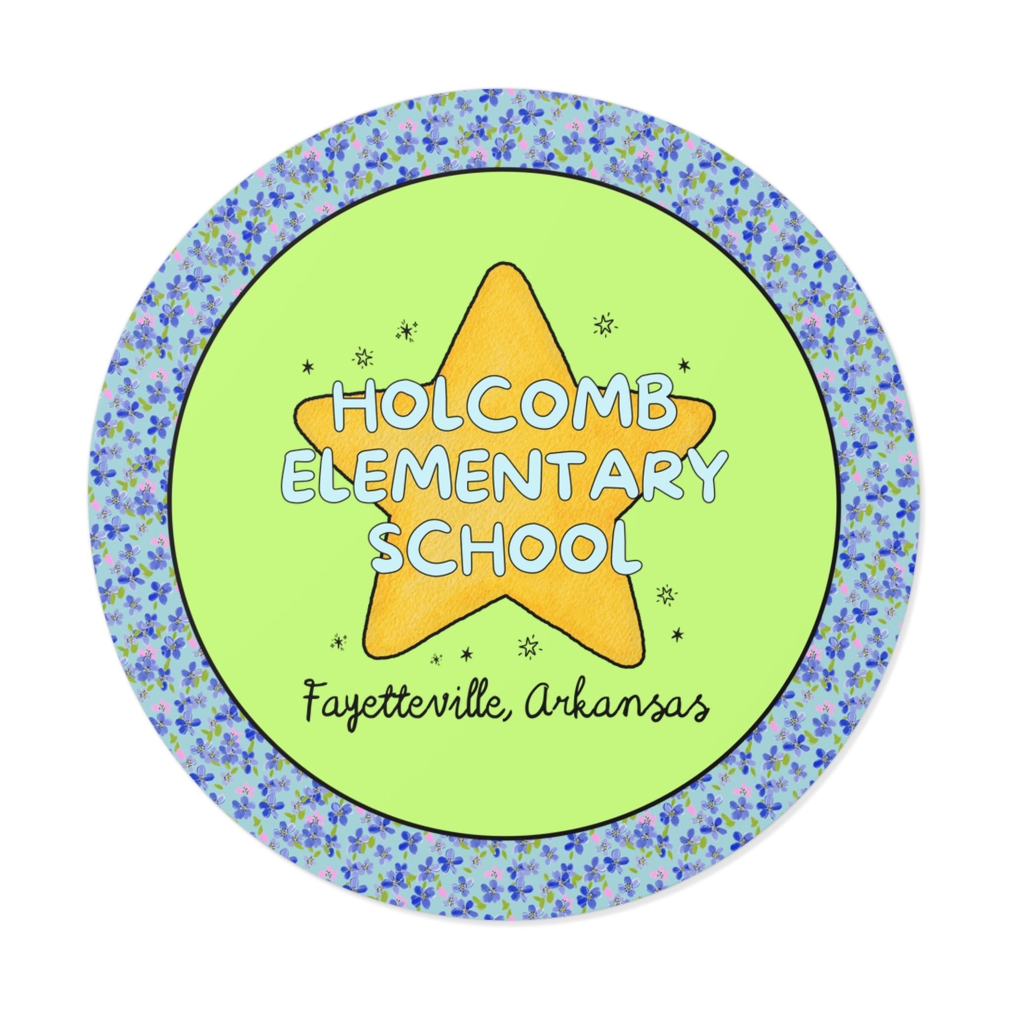 Holcomb Elementary School Sticker: Star Design | FPS + Opal and June Sticker, Fayetteville Public Schools - Opal and June