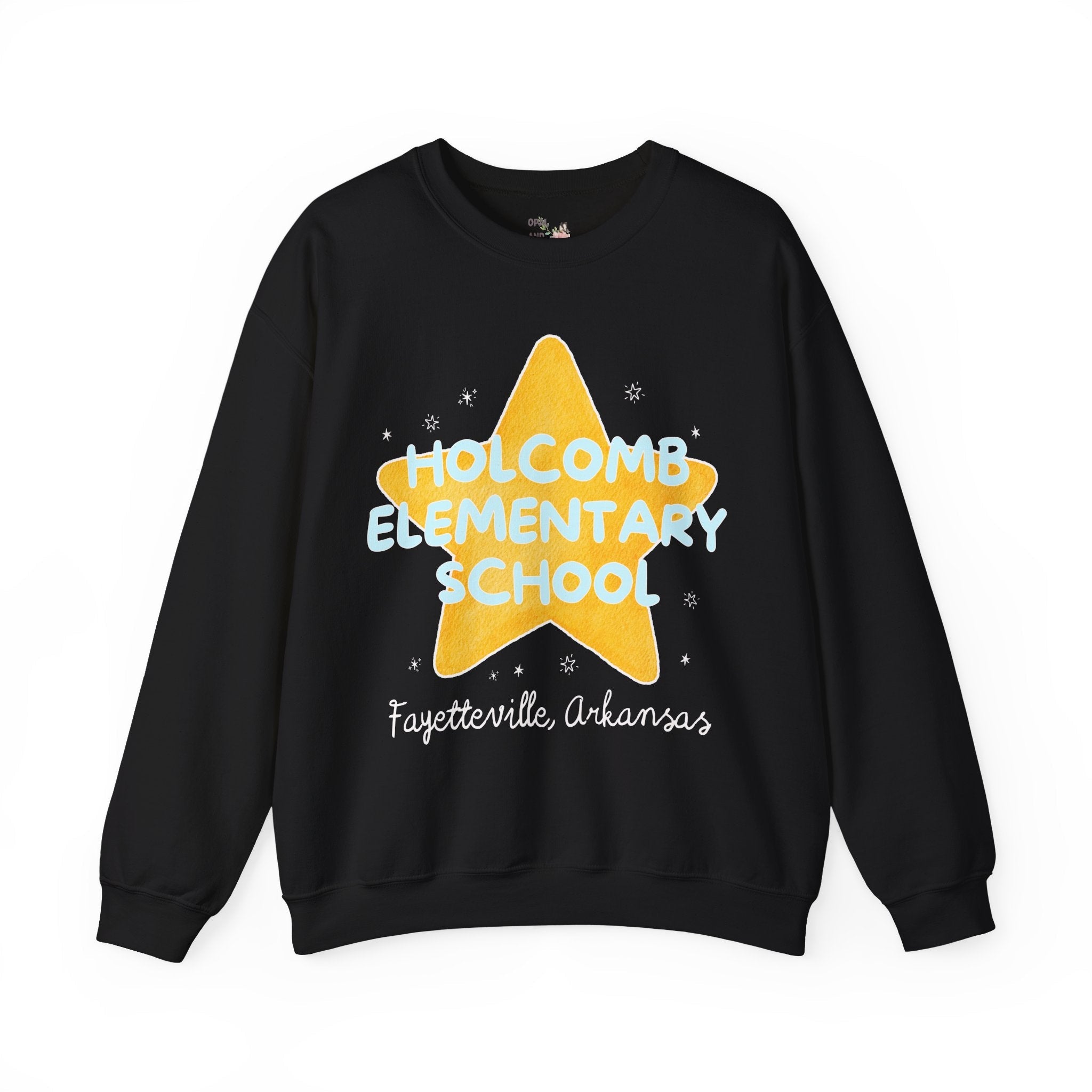 Holcomb Elementary School Sweatshirt: Star Design | FPS + Opal and June Sweatshirt, Fayetteville Public Schools - Opal and June