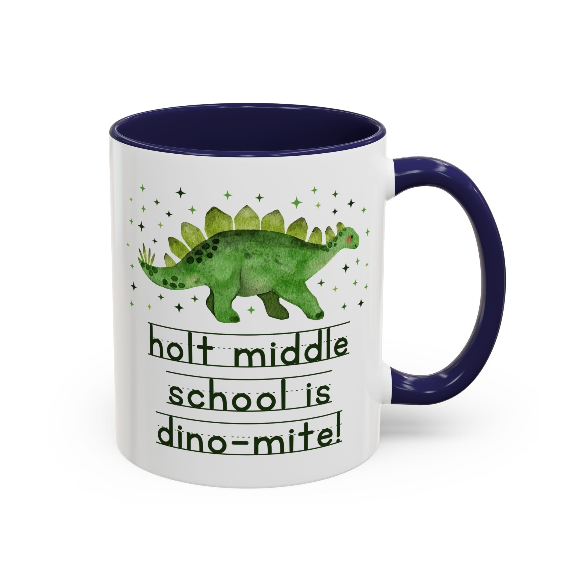 Holt Middle School is Dino - Mite 11 Oz Coffee Mug | FPS + Opal and June Coffee Mug, Fayetteville Public Schools - Opal and June