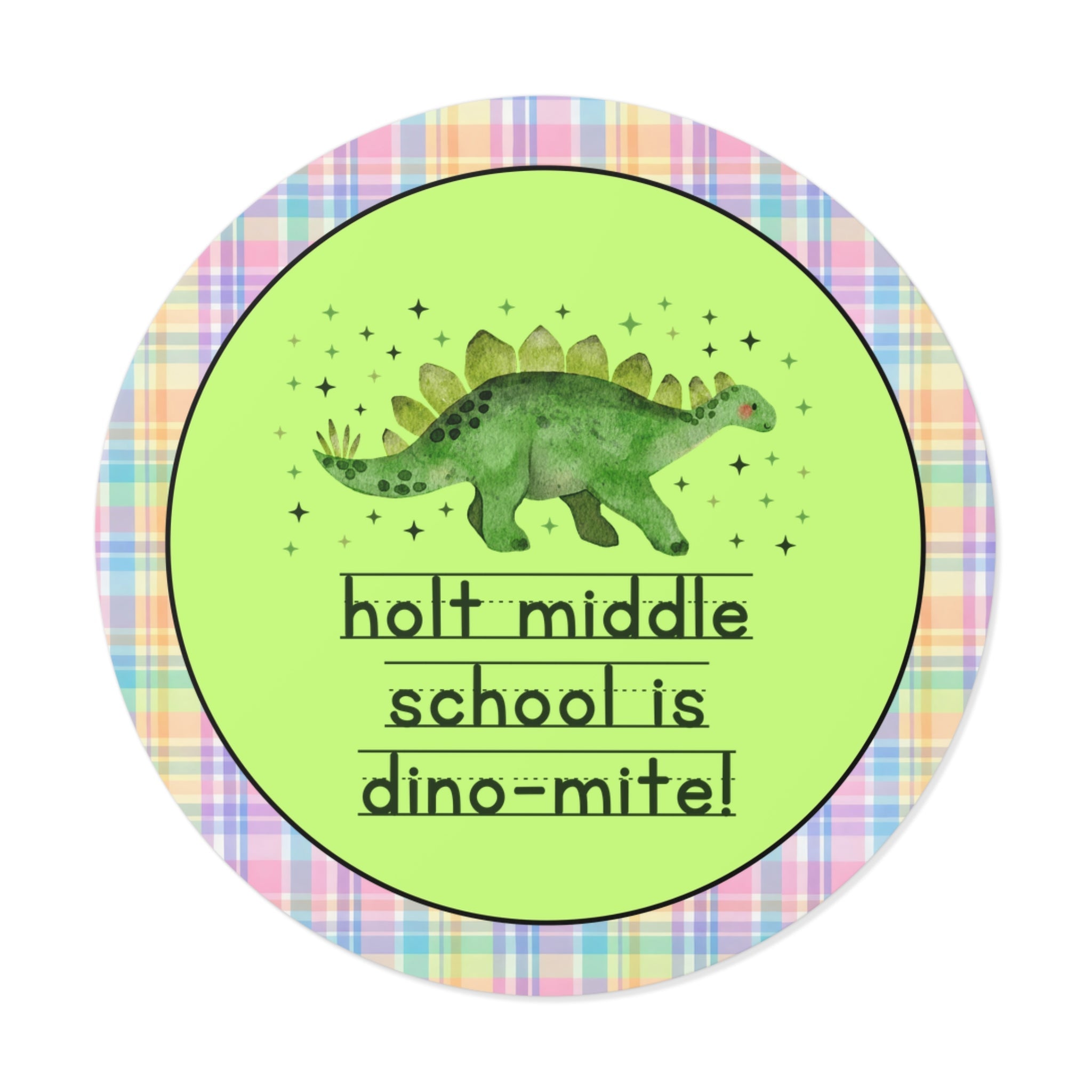 Holt Middle School is Dino - Mite Sticker | FPS + Opal and June Sticker, Fayetteville Public Schools - Opal and June