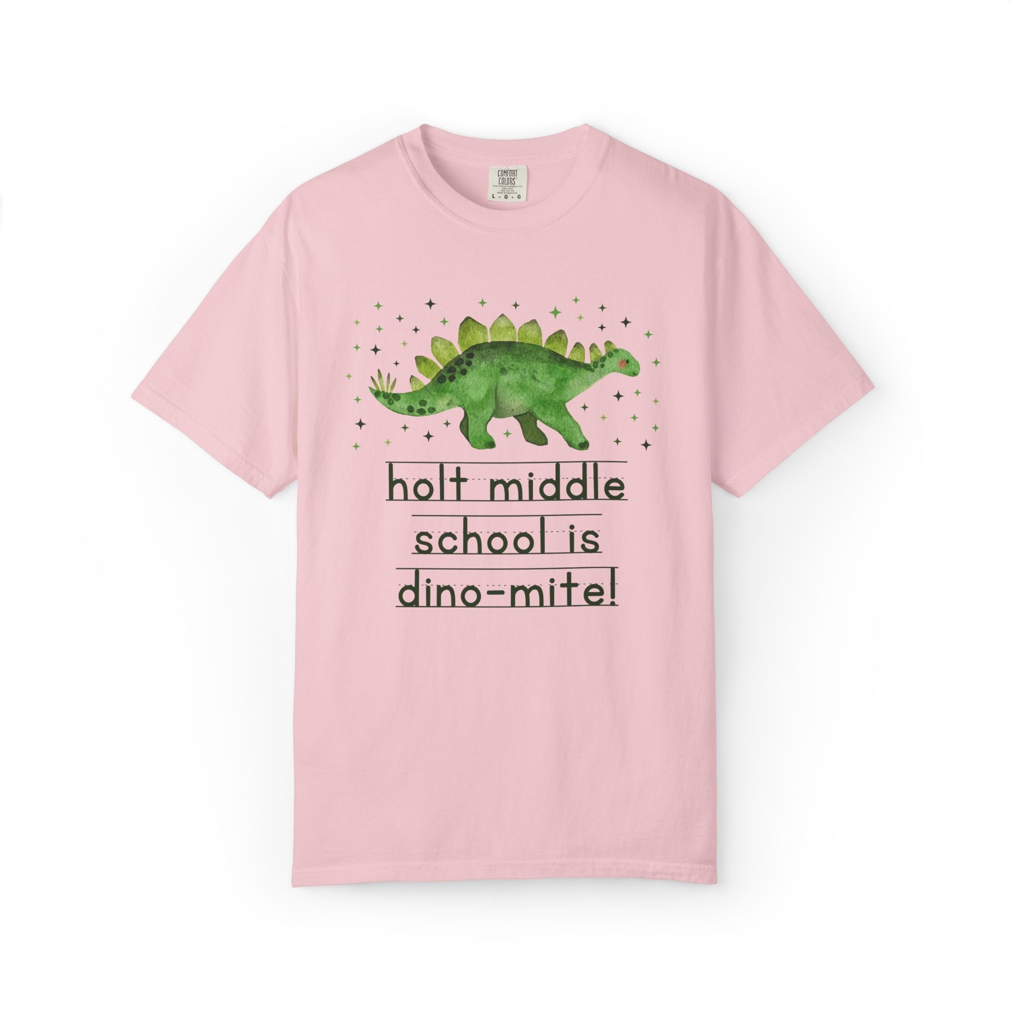 Holt Middle School is Dino - Mite Tee Shirt | FPS + Opal and June Tee Shirt, Fayetteville Public Schools - Opal and June