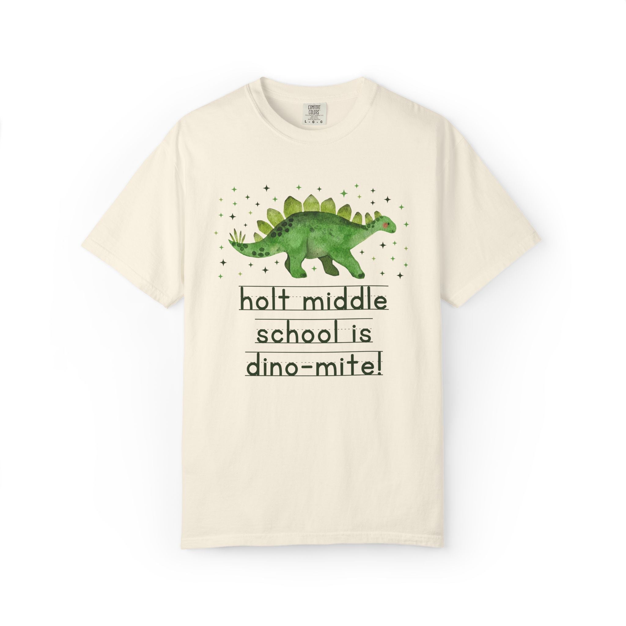 Holt Middle School is Dino - Mite Tee Shirt | FPS + Opal and June Tee Shirt, Fayetteville Public Schools - Opal and June