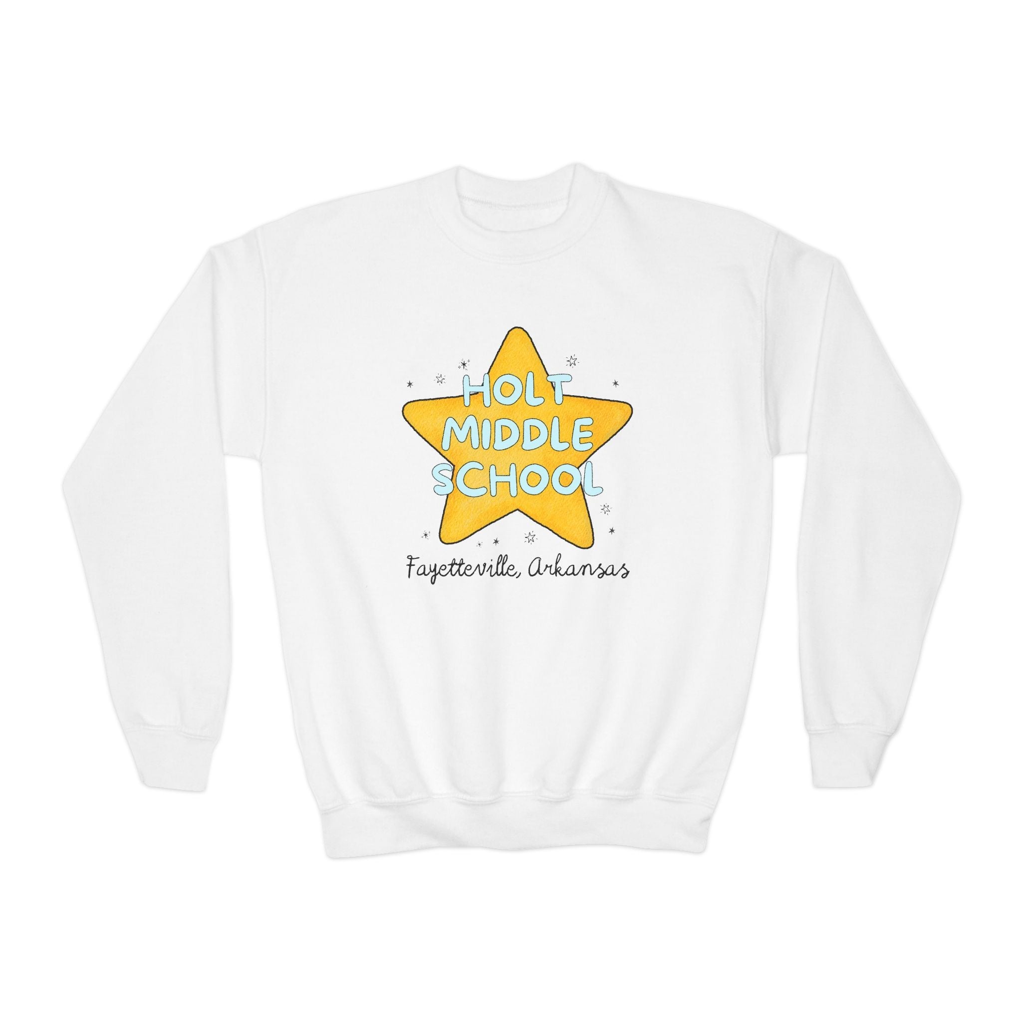 Holt Middle School Sweatshirt: Retro Star with Blue Text - Opal and June