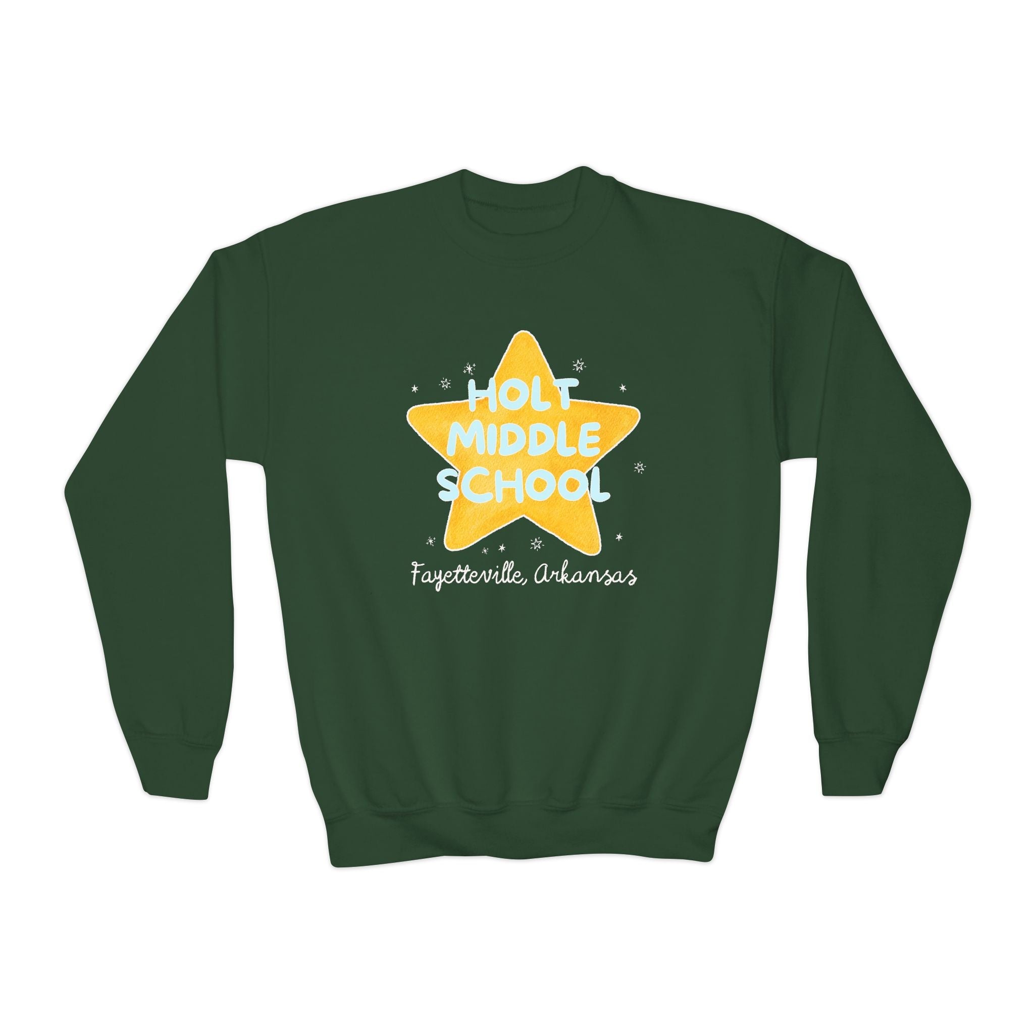 Holt Middle School Sweatshirt: Retro Star with Blue Text - Opal and June
