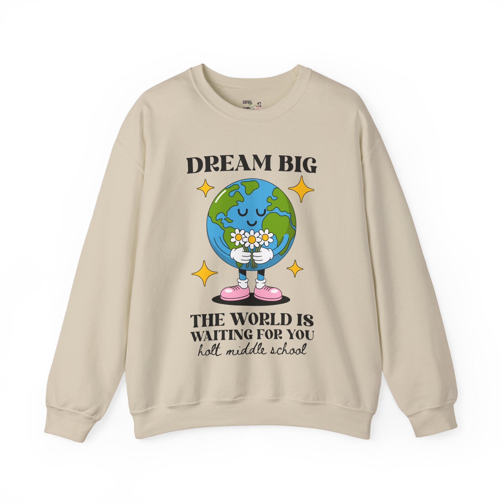 Holt Middle School The World is Waiting for You | FPS + Opal and June Sweatshirt, Fayetteville Public Schools - Opal and June