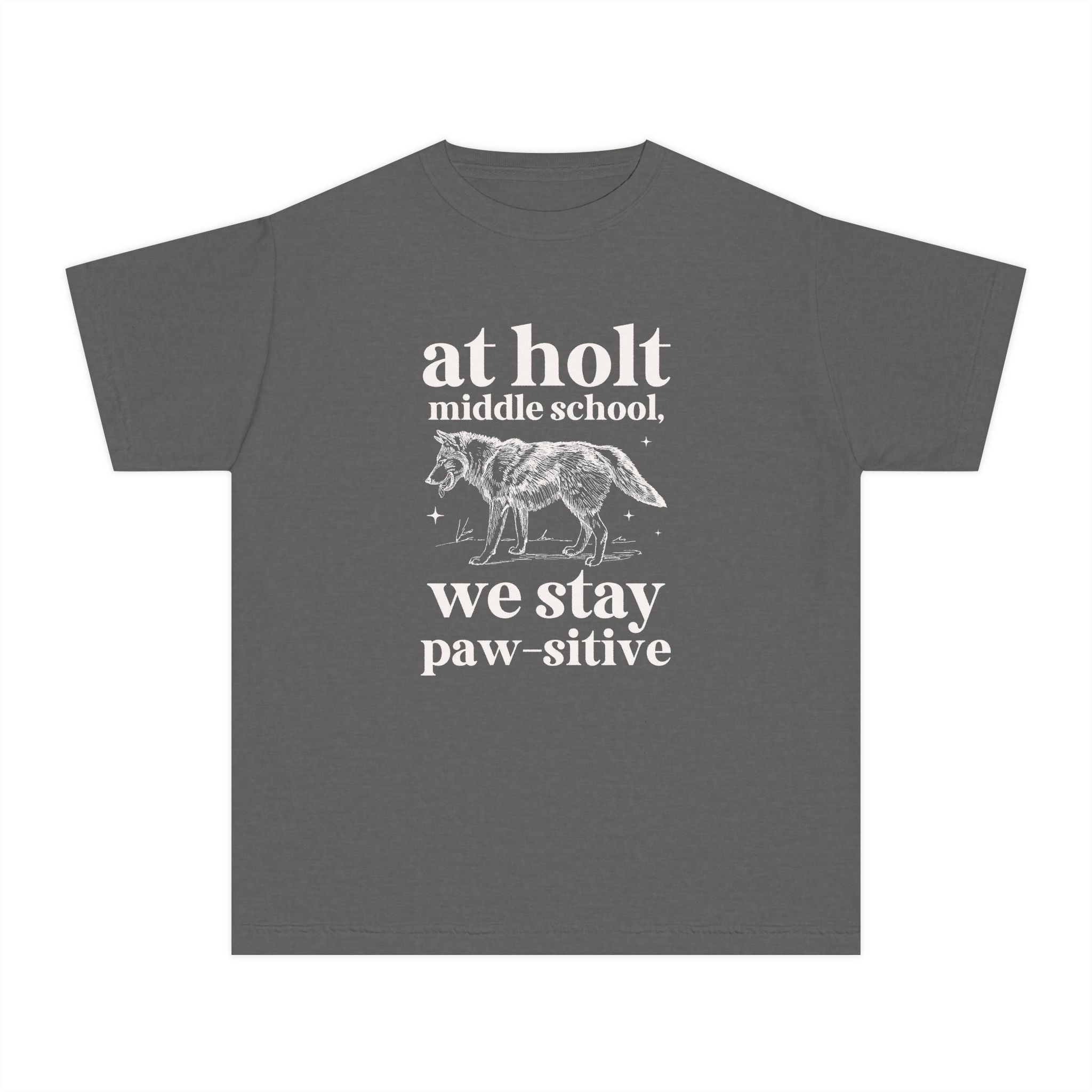 Holt Middle School: We Stay Paw - sitive | FPS + Opal and June Kids Tee Shirt, Fayetteville Public Schools - Opal and June