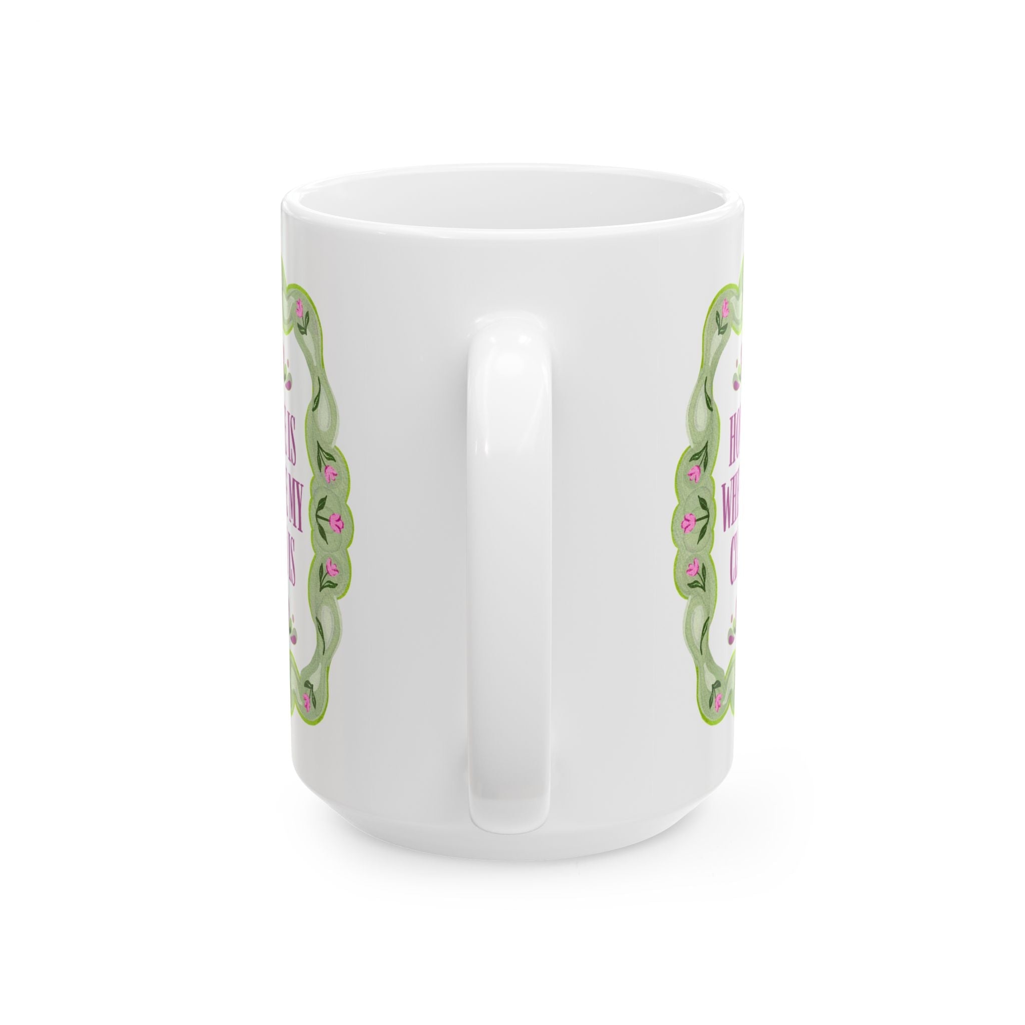Home is Where My Clay is Coffee Mug: Ceramic Artist 15 Oz Coffee Mug for Pottery Teacher or Mom Who Loves Pottery, College Art Professor Gift - Opal and June