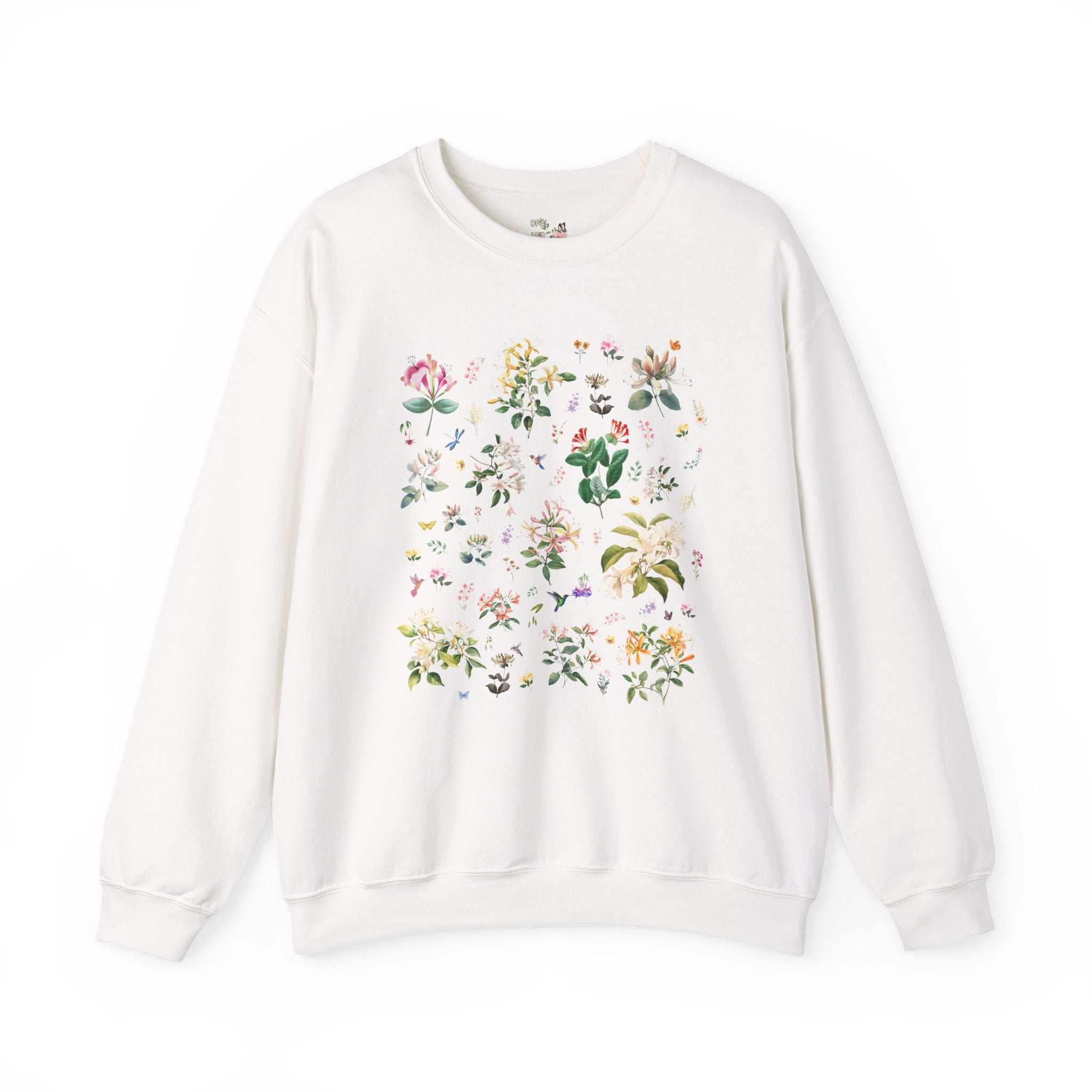 Honeysuckle Flower Sweatshirt, Mom Who Loves Flowers, June Birth Month Gift for Mother's Day, Cute Birthday Present for Daughter who Gardens - Opal and June