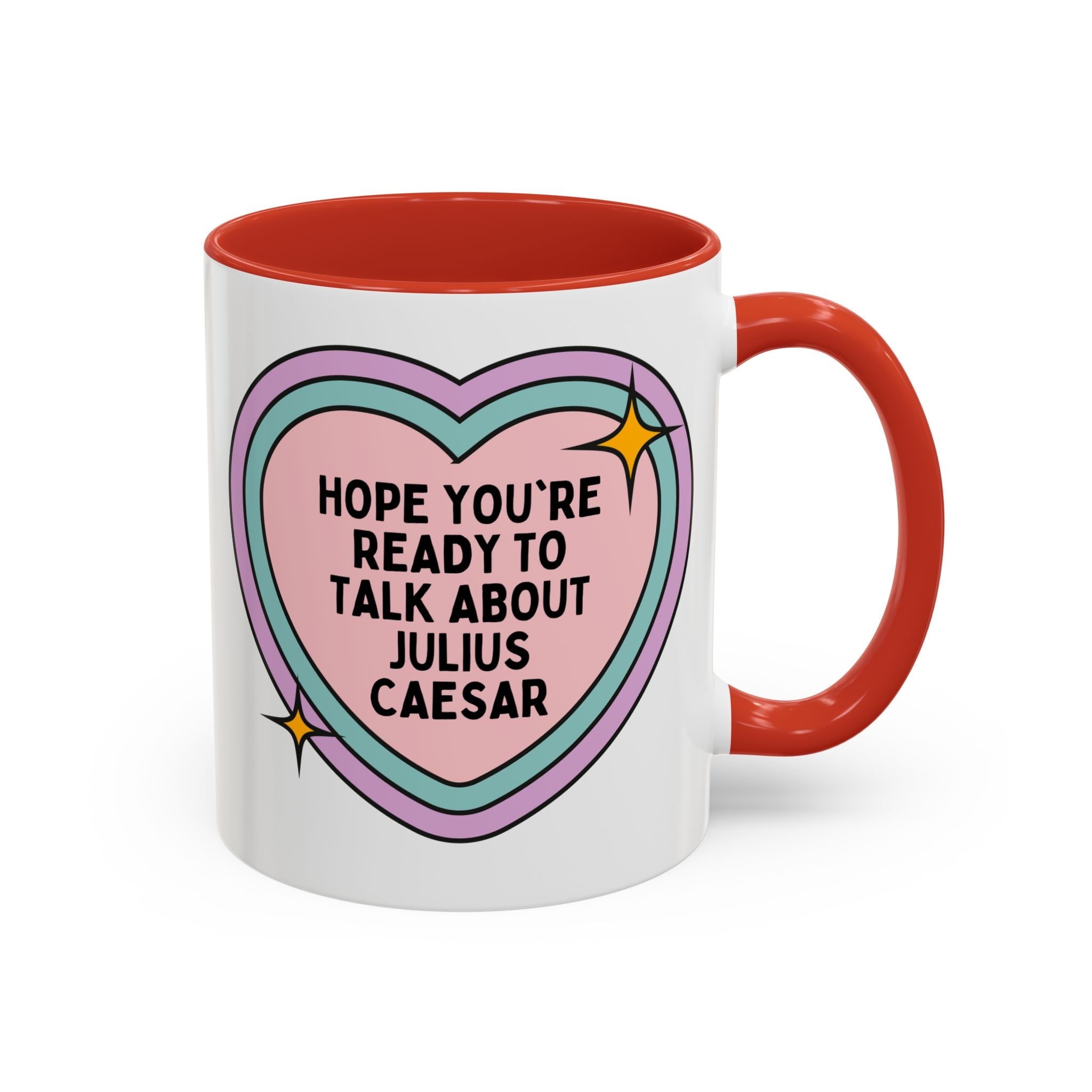 Hope You're Ready to Talk About Julius Caesar Coffee Mug: Ancient Roman History Gift, Funny Saying Mug for History Buff, Roman Empire World History Present - Opal and June