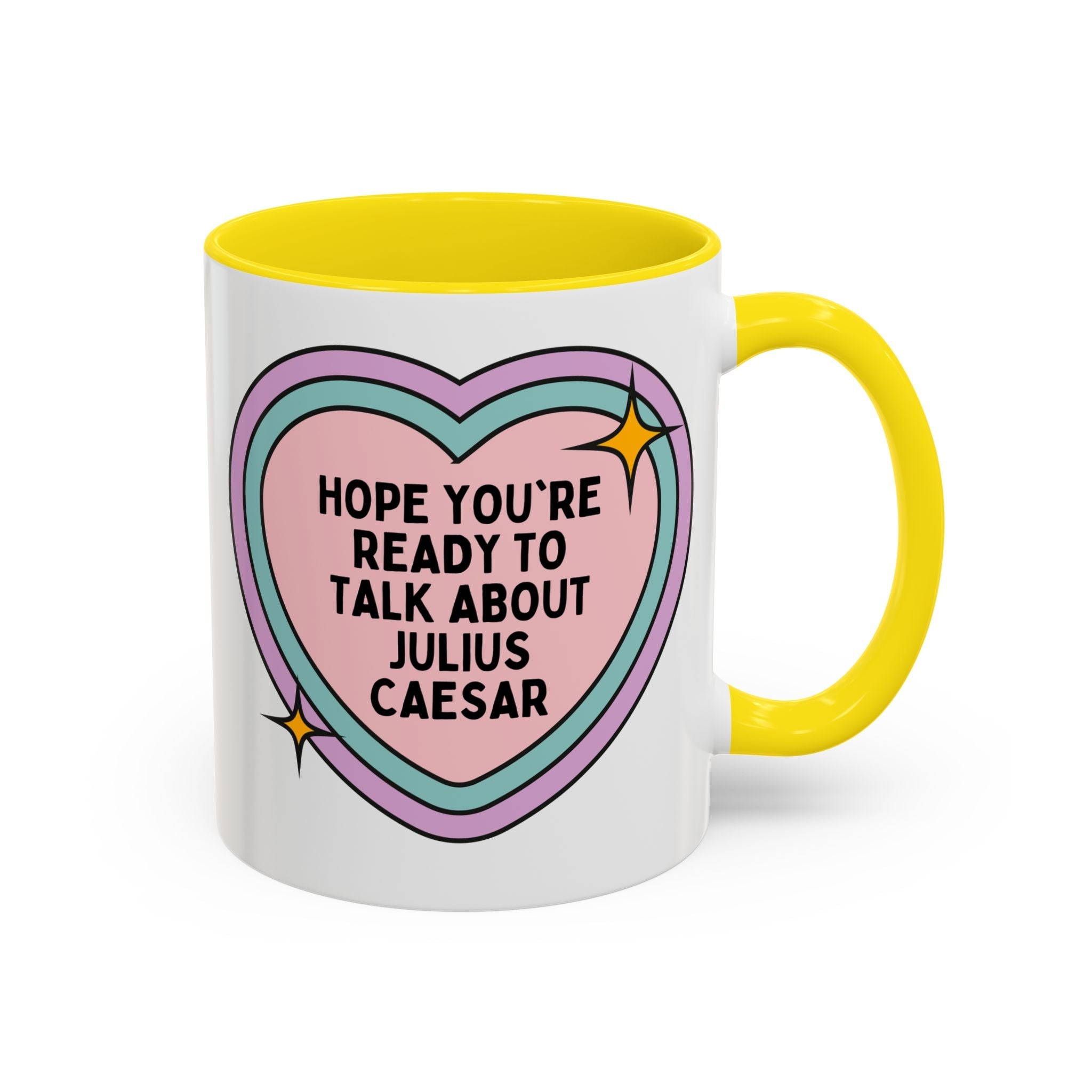 Hope You're Ready to Talk About Julius Caesar Coffee Mug: Ancient Roman History Gift, Funny Saying Mug for History Buff, Roman Empire World History Present - Opal and June