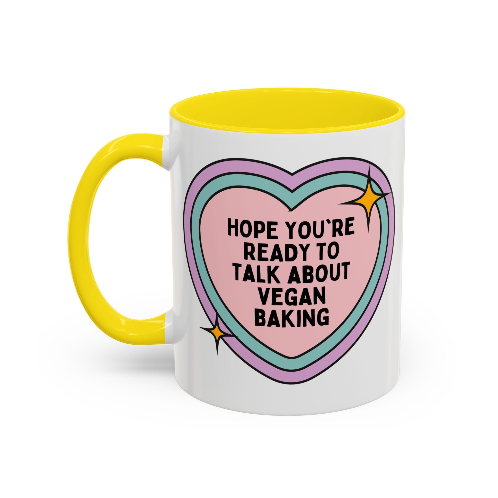 Hope You're Ready to Talk About Vegan Baking Coffee Mug: Cute Vegan Baking Mug for Friend Who Loves Vegan Baked Goods, Funny Saying Dairy or Egg Allergy Gift - Opal and June