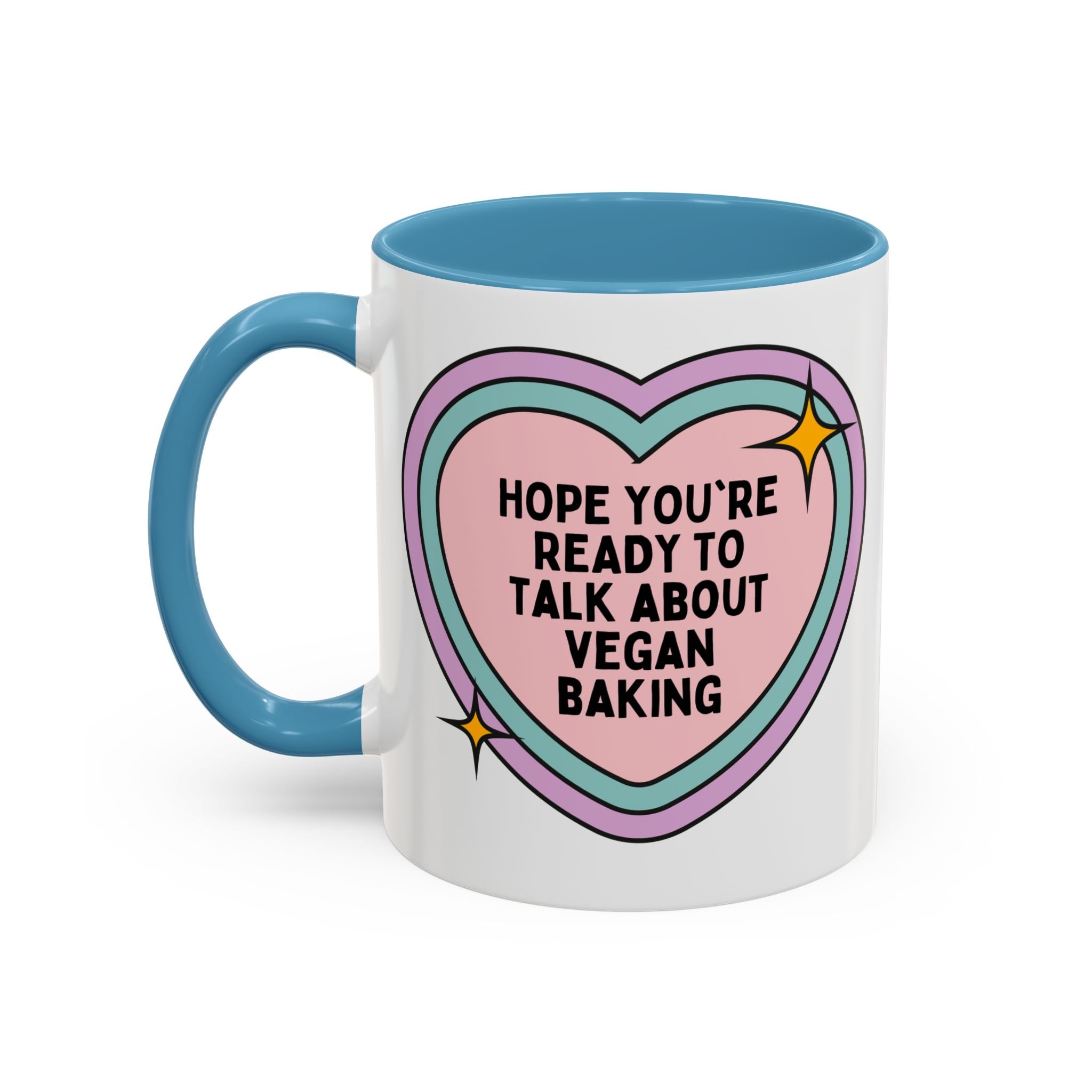 Hope You're Ready to Talk About Vegan Baking Coffee Mug: Cute Vegan Baking Mug for Friend Who Loves Vegan Baked Goods, Funny Saying Dairy or Egg Allergy Gift - Opal and June