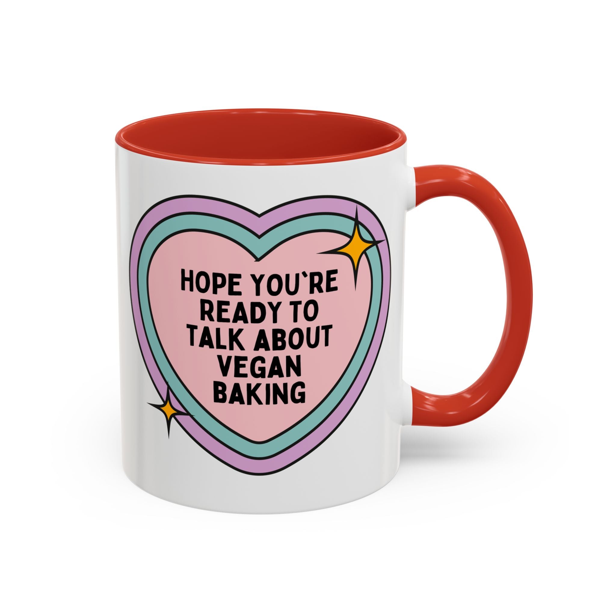 Hope You're Ready to Talk About Vegan Baking Coffee Mug: Cute Vegan Baking Mug for Friend Who Loves Vegan Baked Goods, Funny Saying Dairy or Egg Allergy Gift - Opal and June