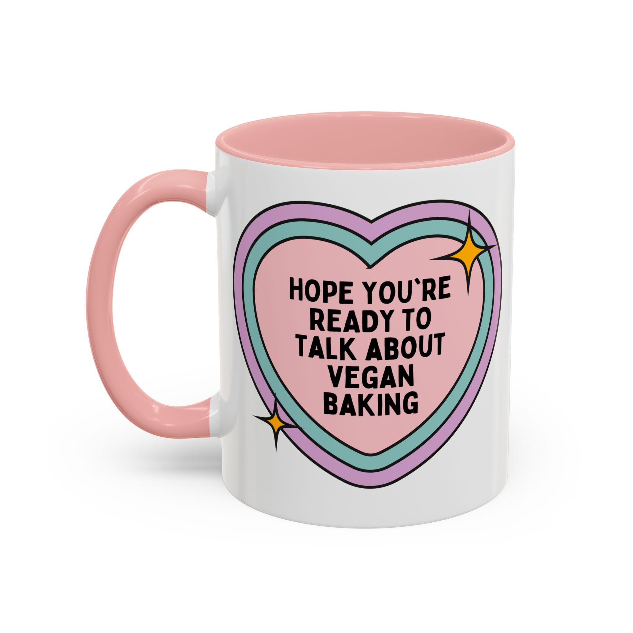 Hope You're Ready to Talk About Vegan Baking Coffee Mug: Cute Vegan Baking Mug for Friend Who Loves Vegan Baked Goods, Funny Saying Dairy or Egg Allergy Gift - Opal and June