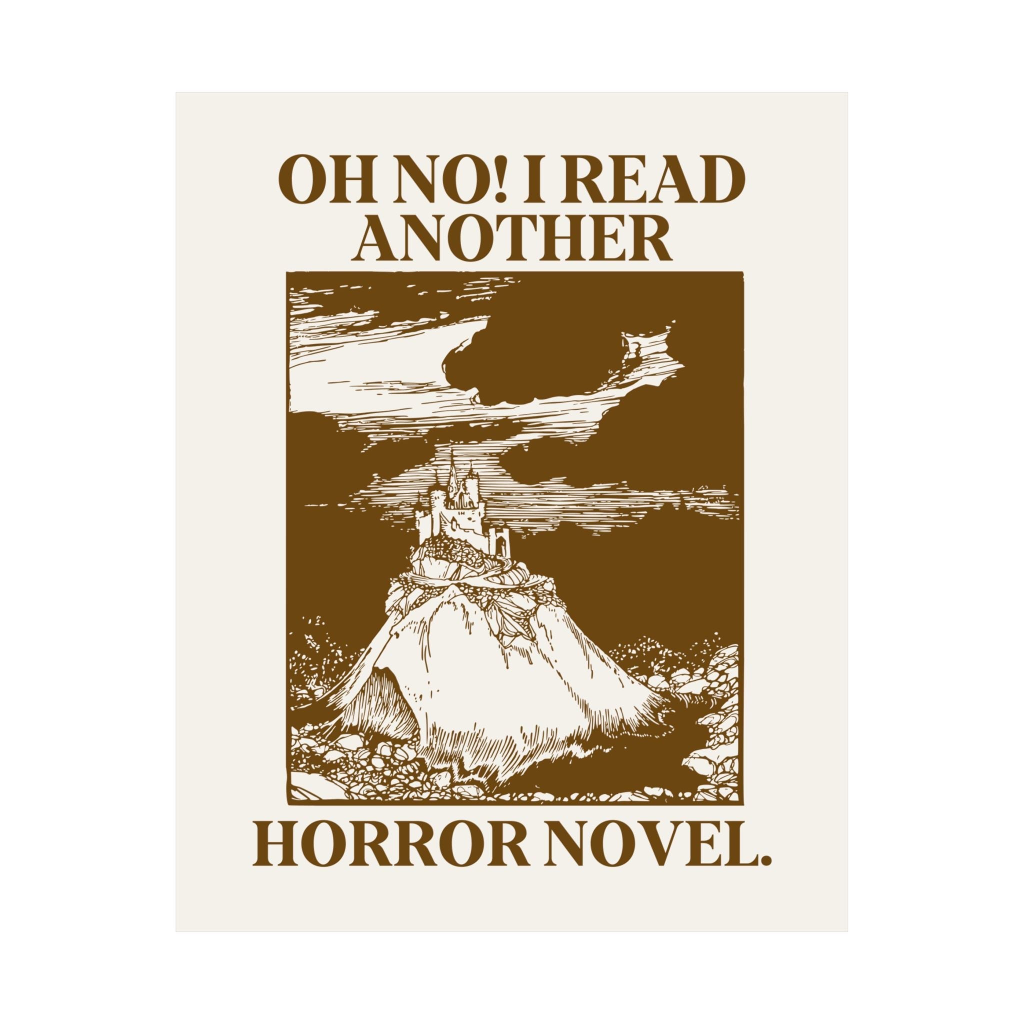 Horror Reader Poster Print for Bookworm or Librarian Who Loves Horror Novels or Scary Stories, Spooky Season Bookish Print for Book Lover - Opal and June