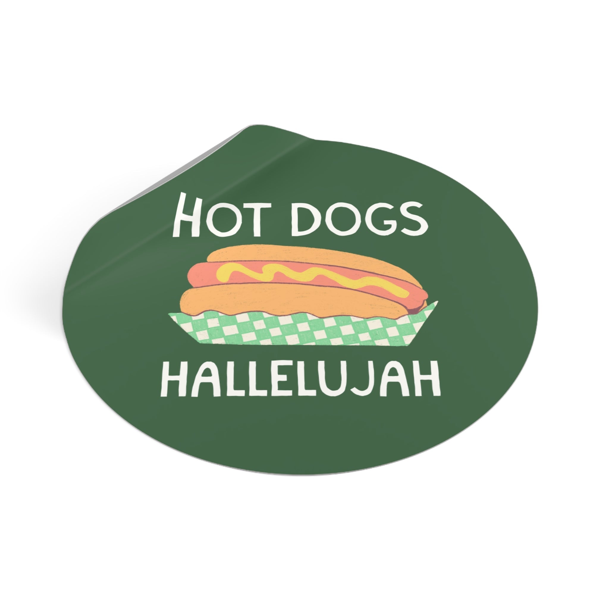 Hot Dog Lover Sticker for Dad or Friend Who Loves Hot Dogs, Silly Baseball Parent Decal for Baseball Game, Funny Foodie Food Lover Sticker - Opal and June