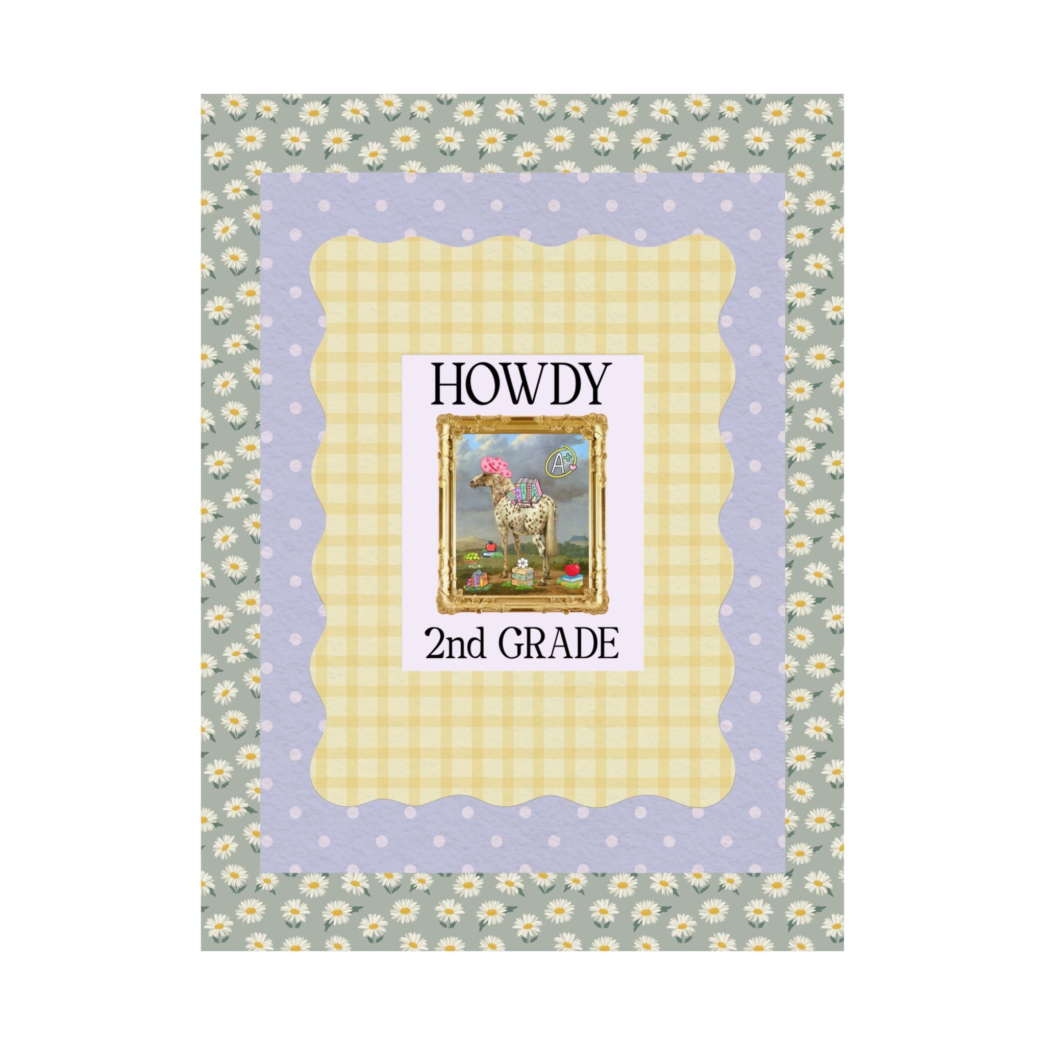 Howdy Second Grade Teacher Poster Print - Opal and June