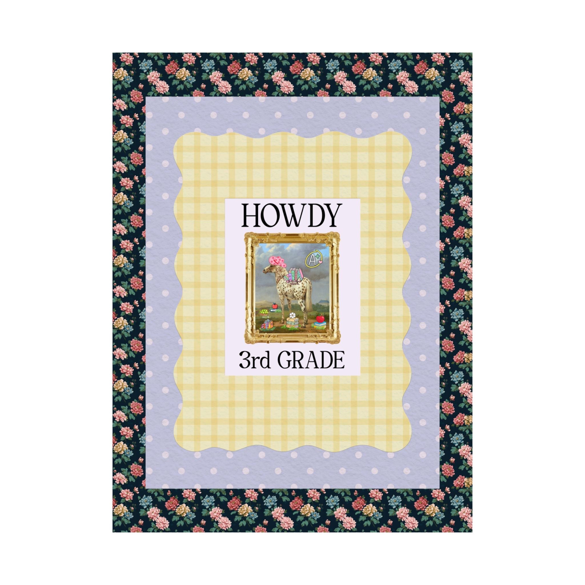 Howdy Third Grade Teacher Poster Print - Opal and June