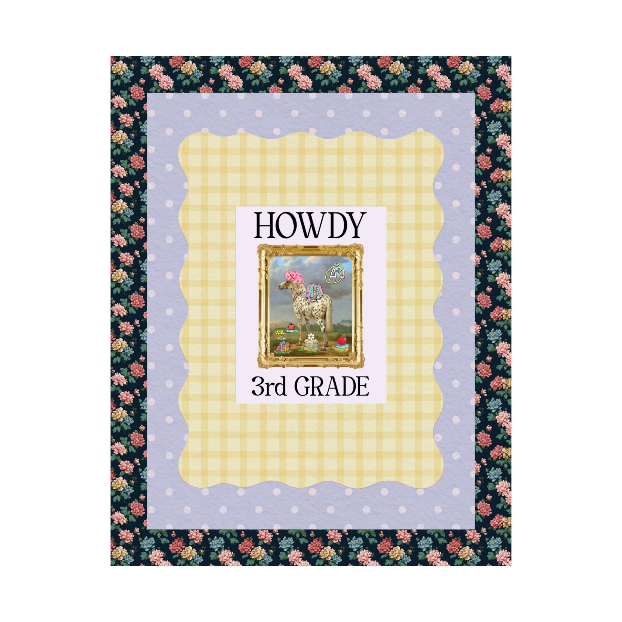 Howdy Third Grade Teacher Poster Print - Opal and June