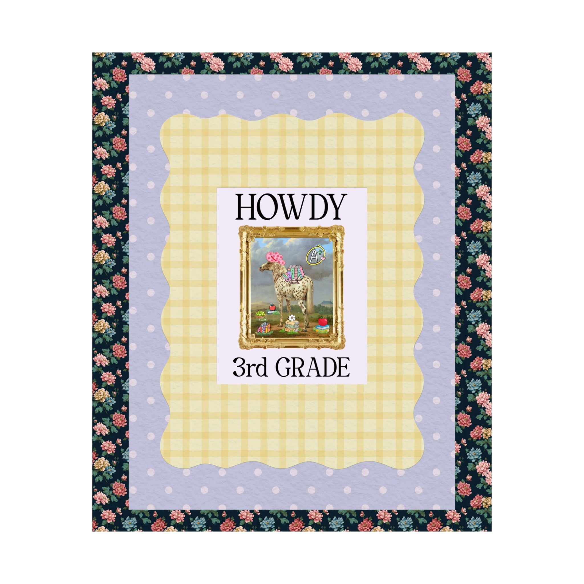 Howdy Third Grade Teacher Poster Print - Opal and June