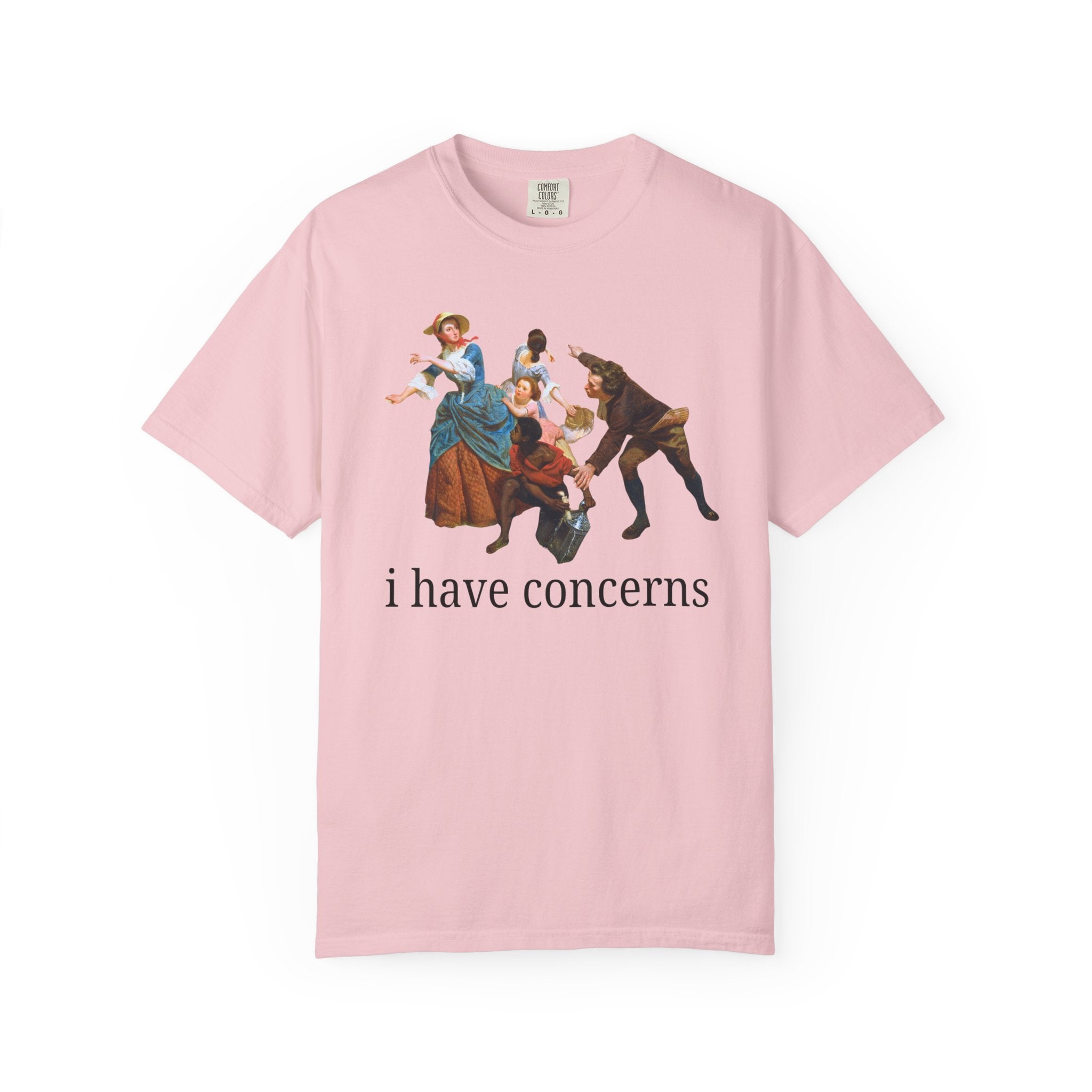 I Have Concerns Art History T-Shirt: Mrs. Schuyler Burning Her Wheat Fields Painting by Emanuel Leutze, Famous Painting Art Historian Tee - Opal and June