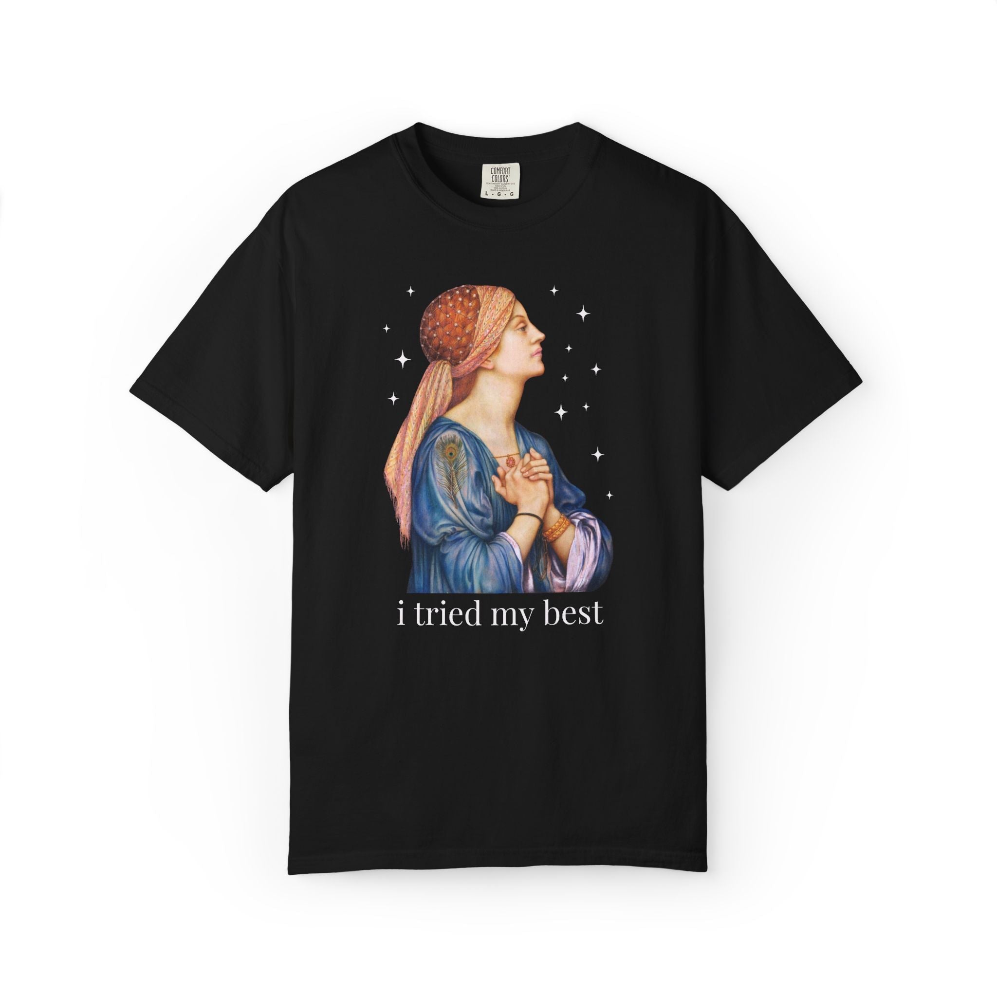 I Tried My Best: Funny Art History T-Shirt for Art Historian or Museum Lover, Funny New Mama or College Student Famous Painting Tee - Opal and June