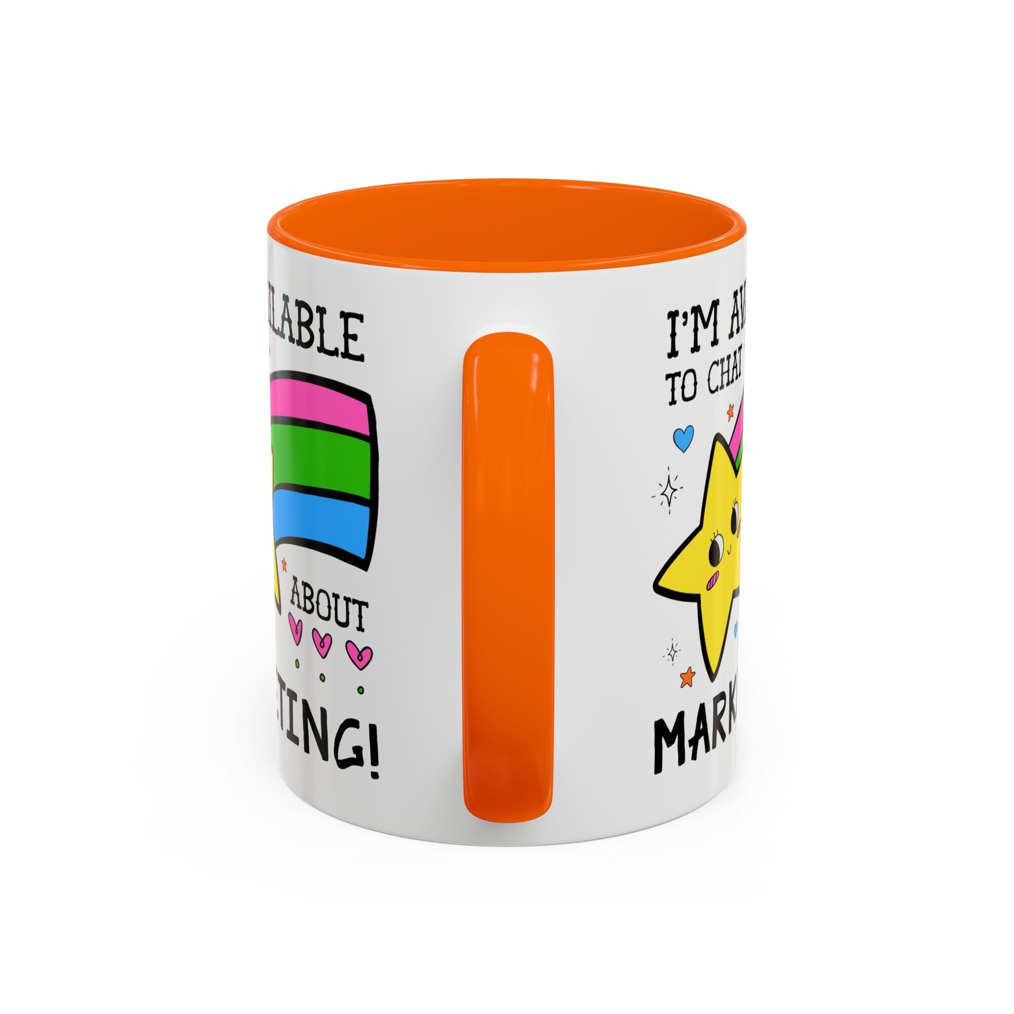 I'm Available to Chat About Marketing Coffee Mug: Cute and Silly Marketing Major Gift for Student Gradating with a Marketing Degree - Opal and June