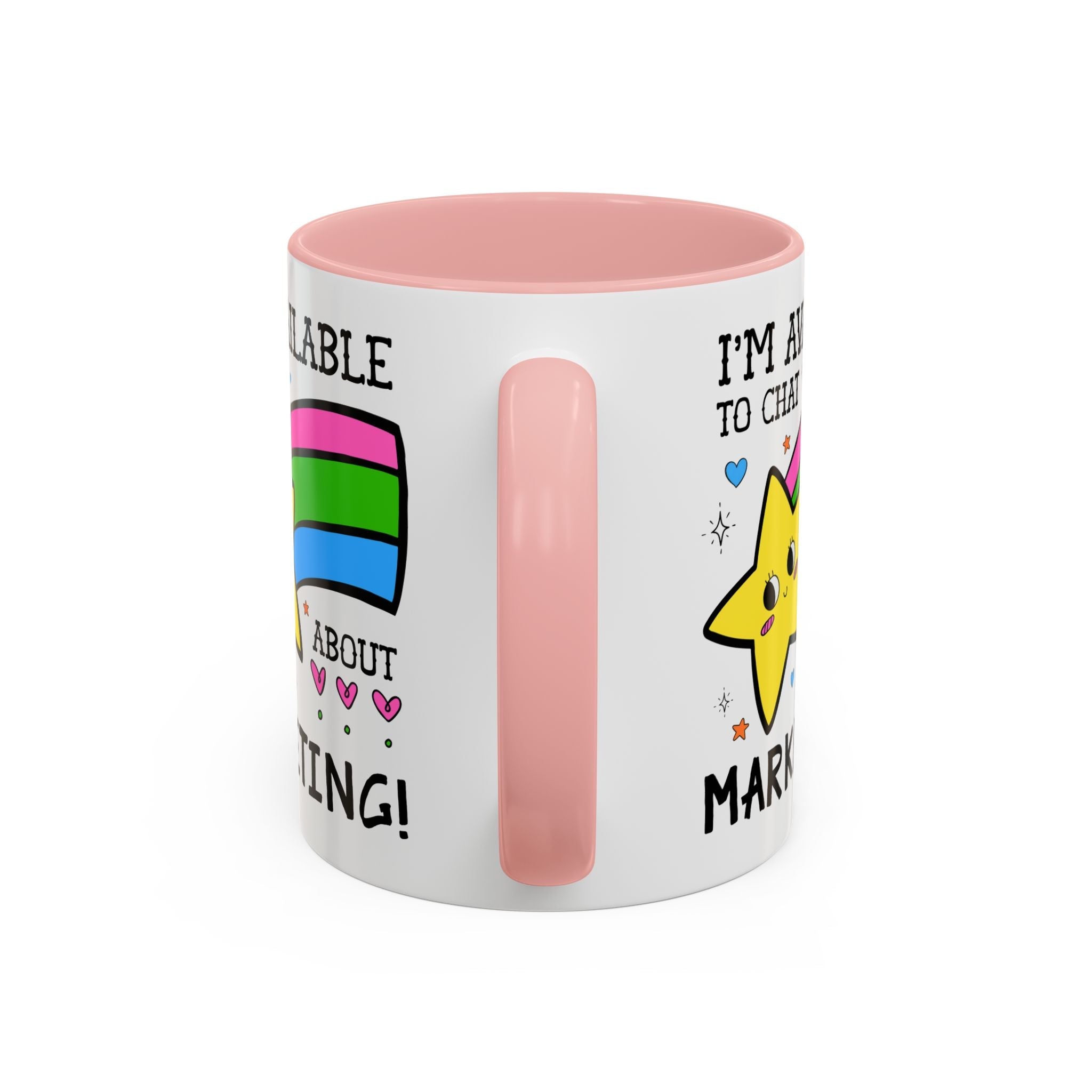 I'm Available to Chat About Marketing Coffee Mug: Cute and Silly Marketing Major Gift for Student Gradating with a Marketing Degree - Opal and June