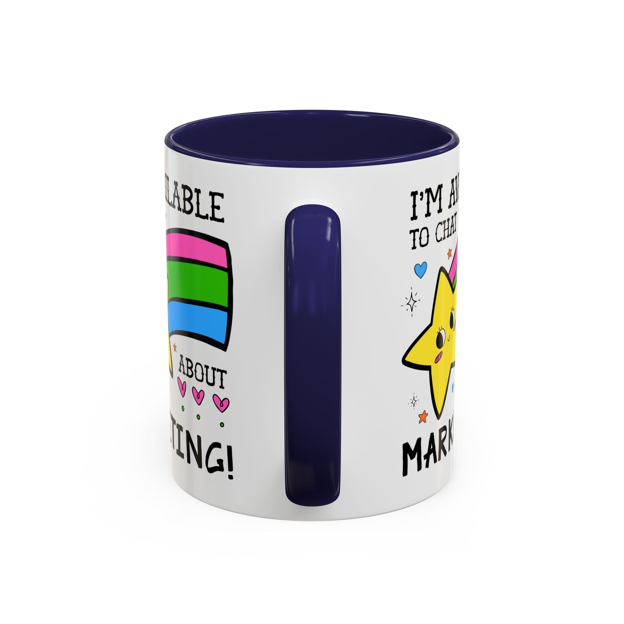 I'm Available to Chat About Marketing Coffee Mug: Cute and Silly Marketing Major Gift for Student Gradating with a Marketing Degree - Opal and June