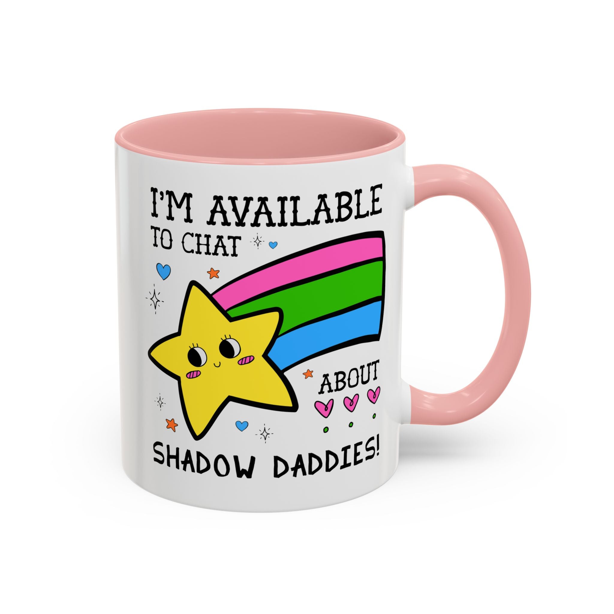 I'm Available to Chat About Shadow Daddies Coffee Mug: Funny Saying Romantasy Book Lover Gift Idea, Romance Reader Bookworm Gift - Opal and June