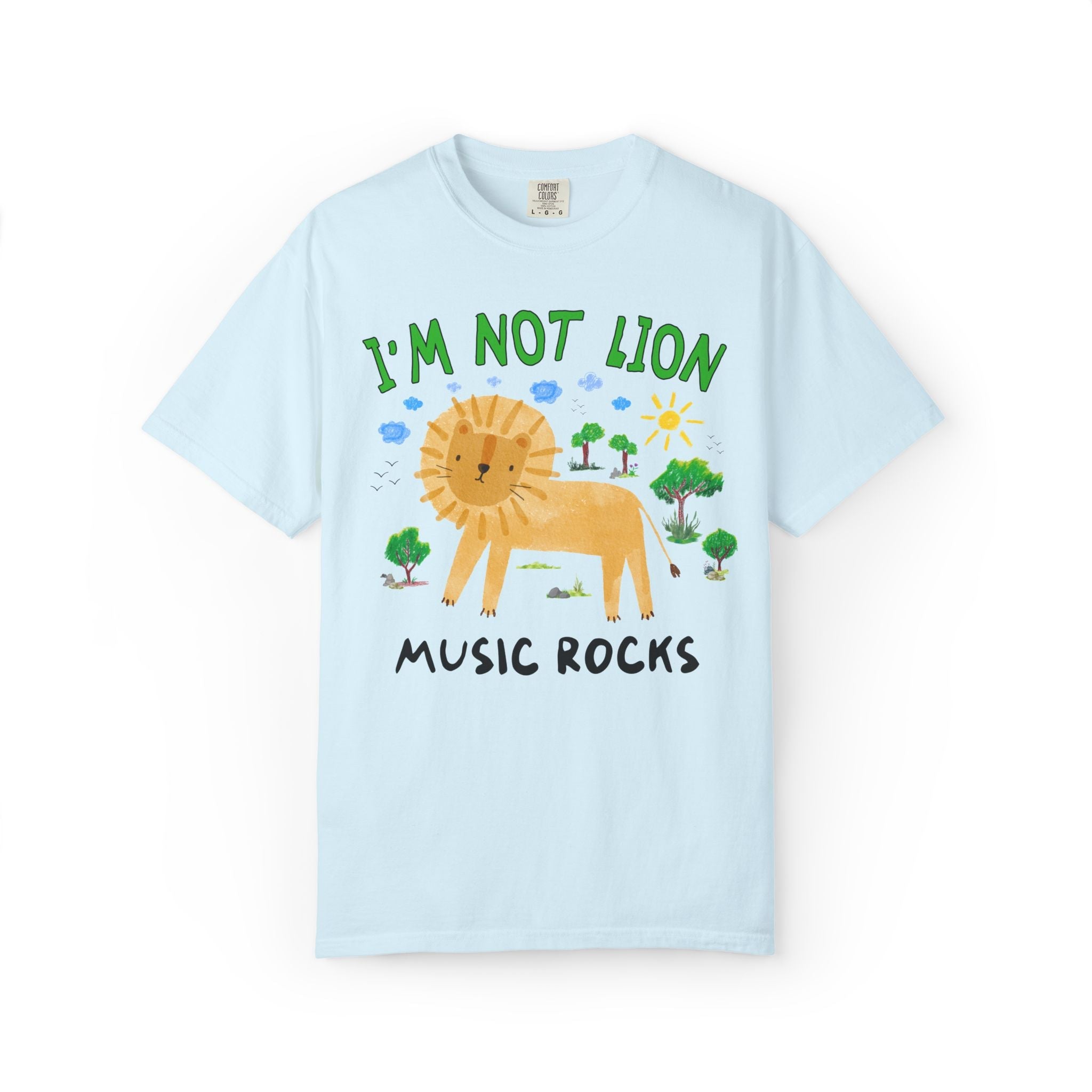 I'm Not Lion Music Rocks Tee Shirt for Teacher Who Loves Animals, Silly Dreamcore Back to School or Testing Day T-Shirt with Positive Affirmation - Opal and June