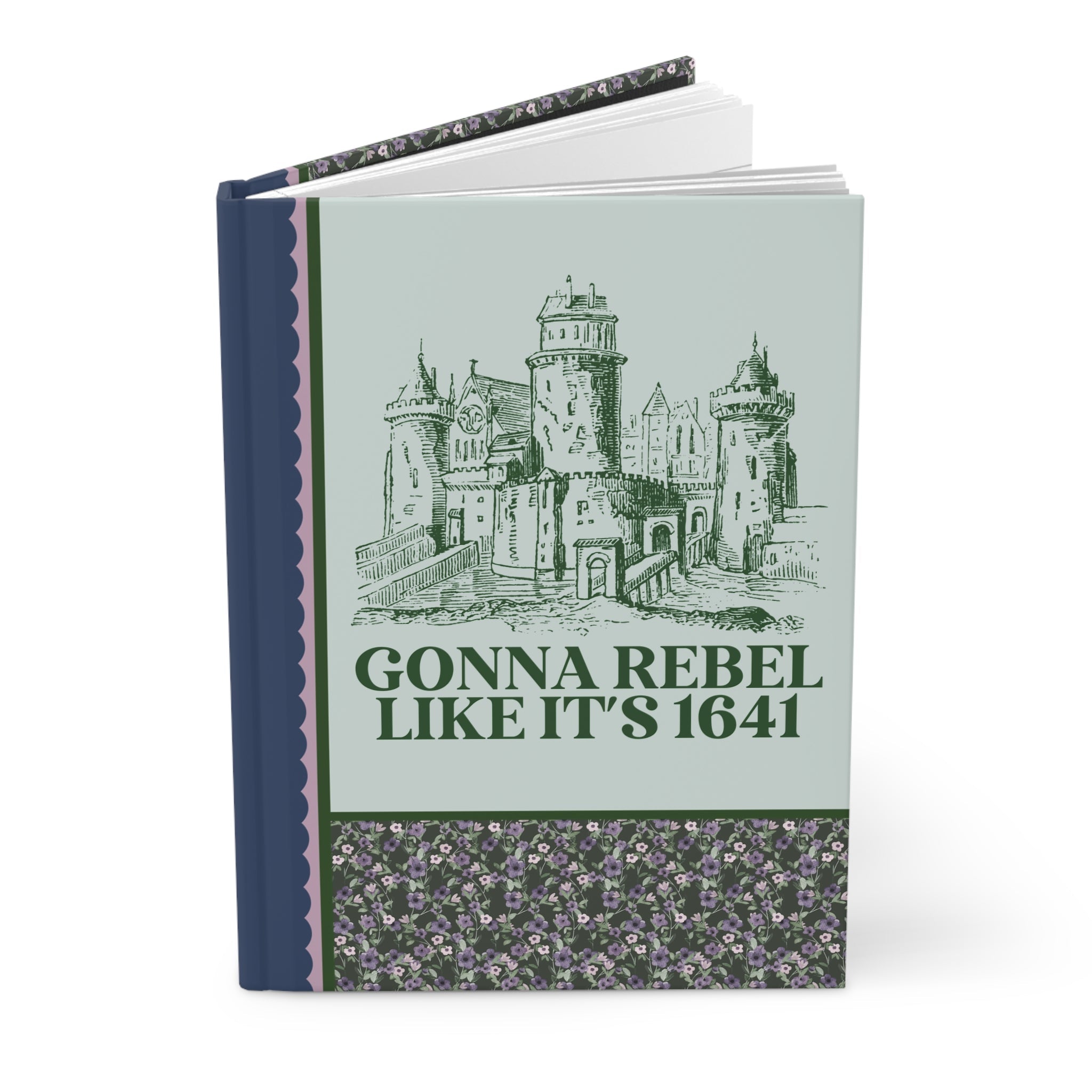 Irish History Teacher or European History Buff Notebook with Lined Pages, Irish Rebellion of 1641, Religious History, Tudor History Gift - Opal and June