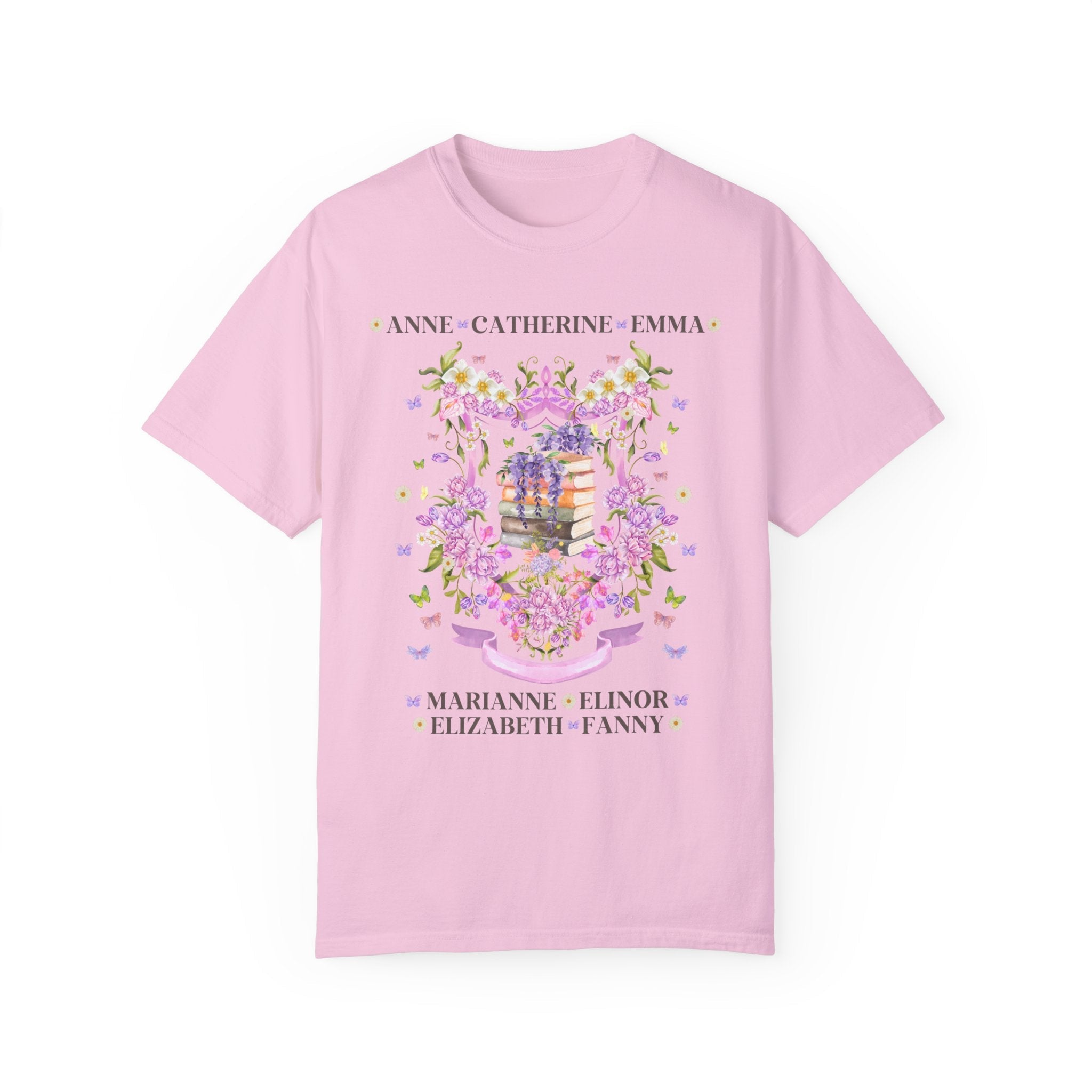 Jane Austen Floral Heroine Tee Shirt - Opal and June