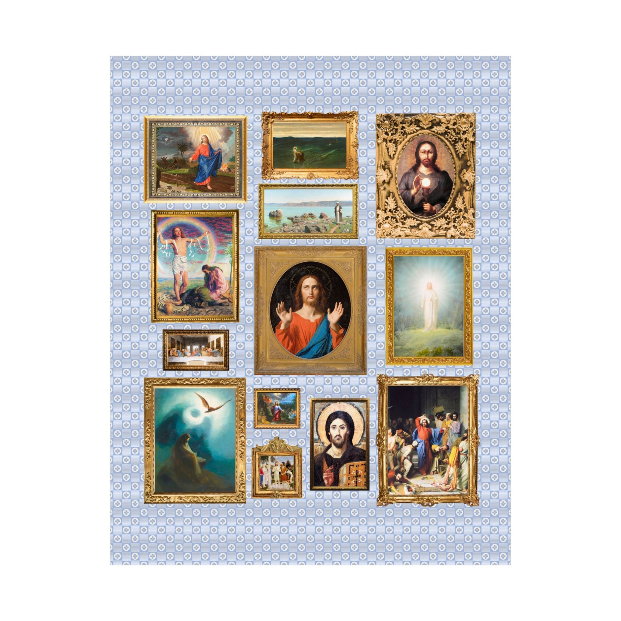 Jesus Art History Print with Famous Paintings of Christ - Opal and June