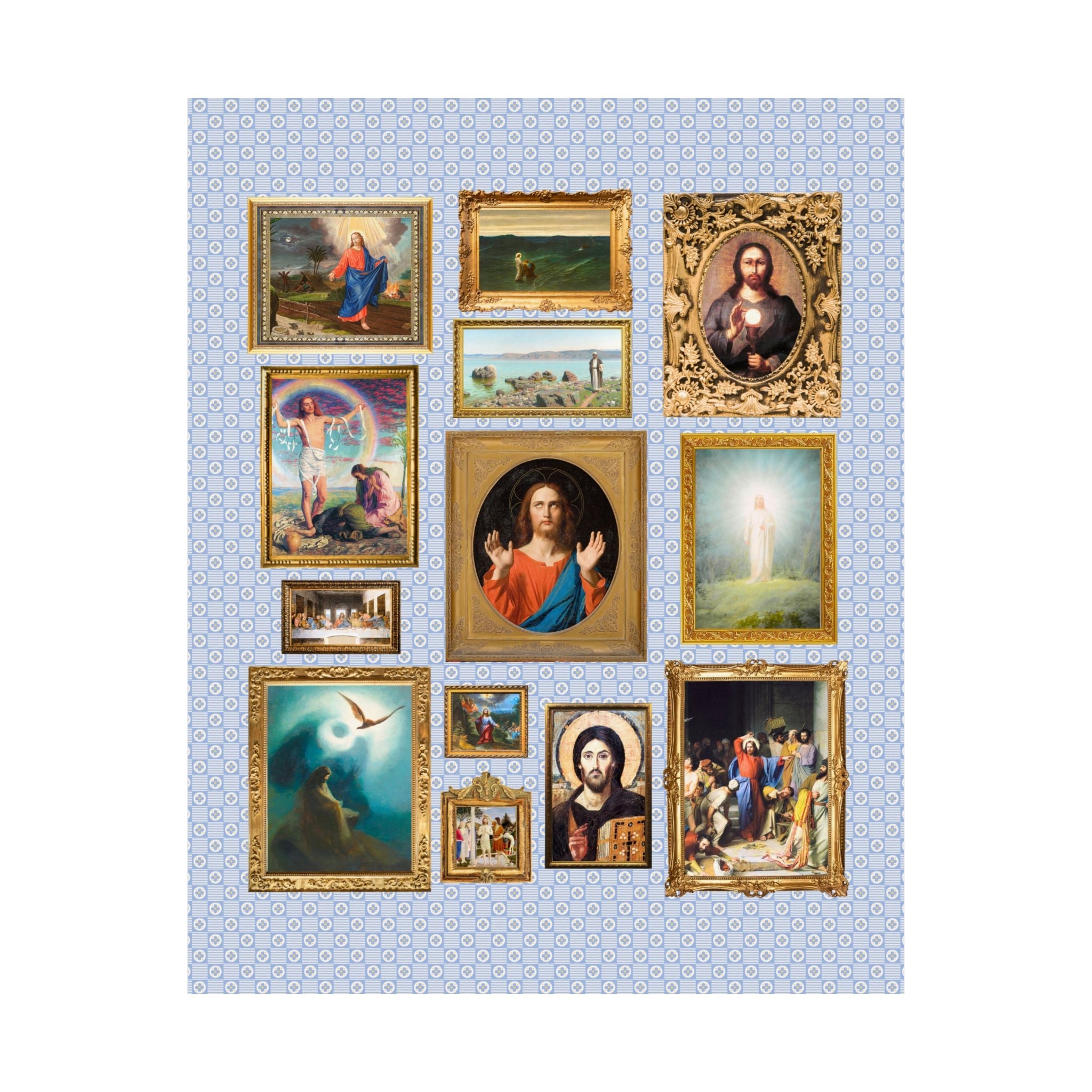 Jesus Art History Print with Famous Paintings of Christ - Opal and June