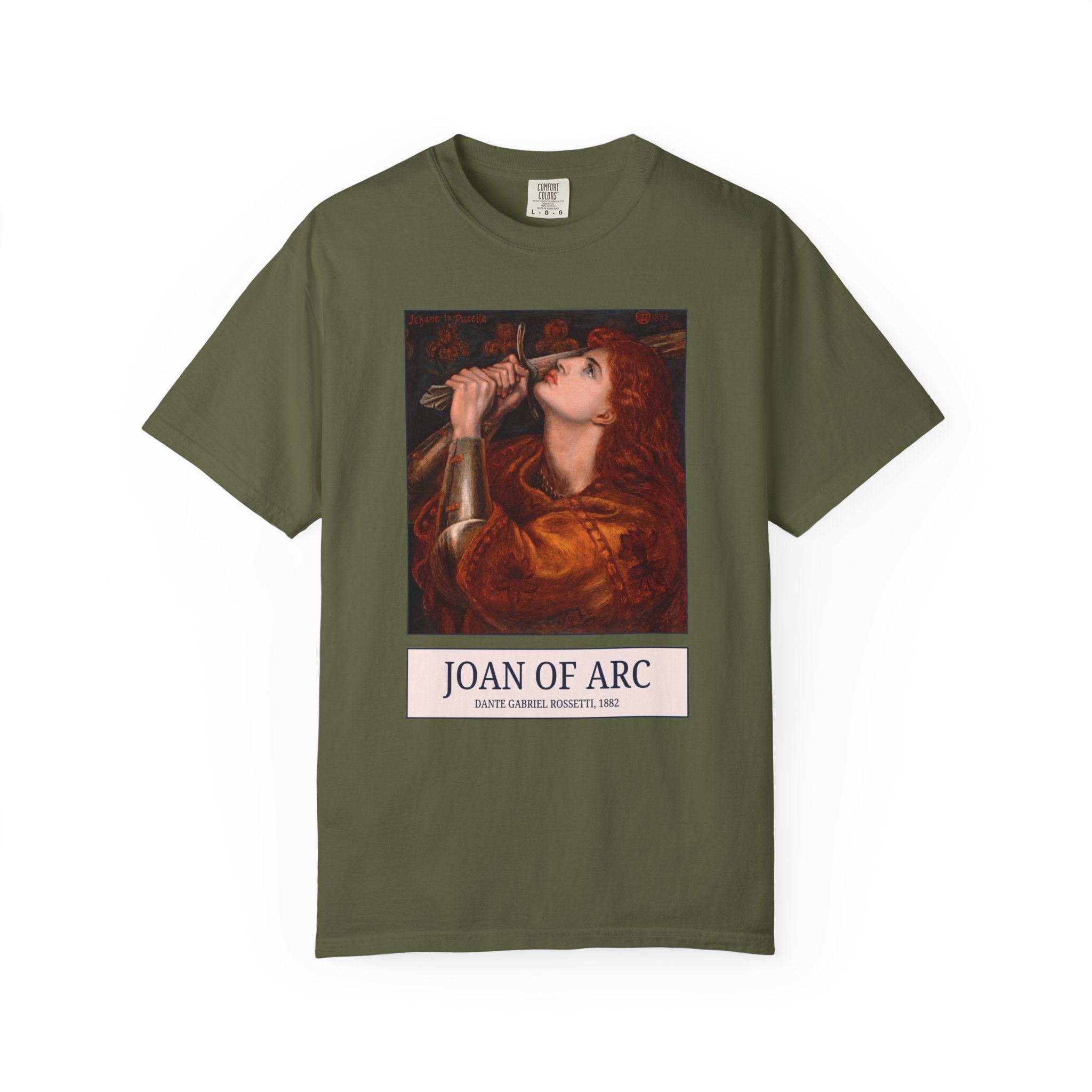 Joan of Arc Dante Gabriel Rossetti, Famous 19th Century Painting, Women's History, French Military History, Pre - Raphaelite Art History Gift - Opal and June
