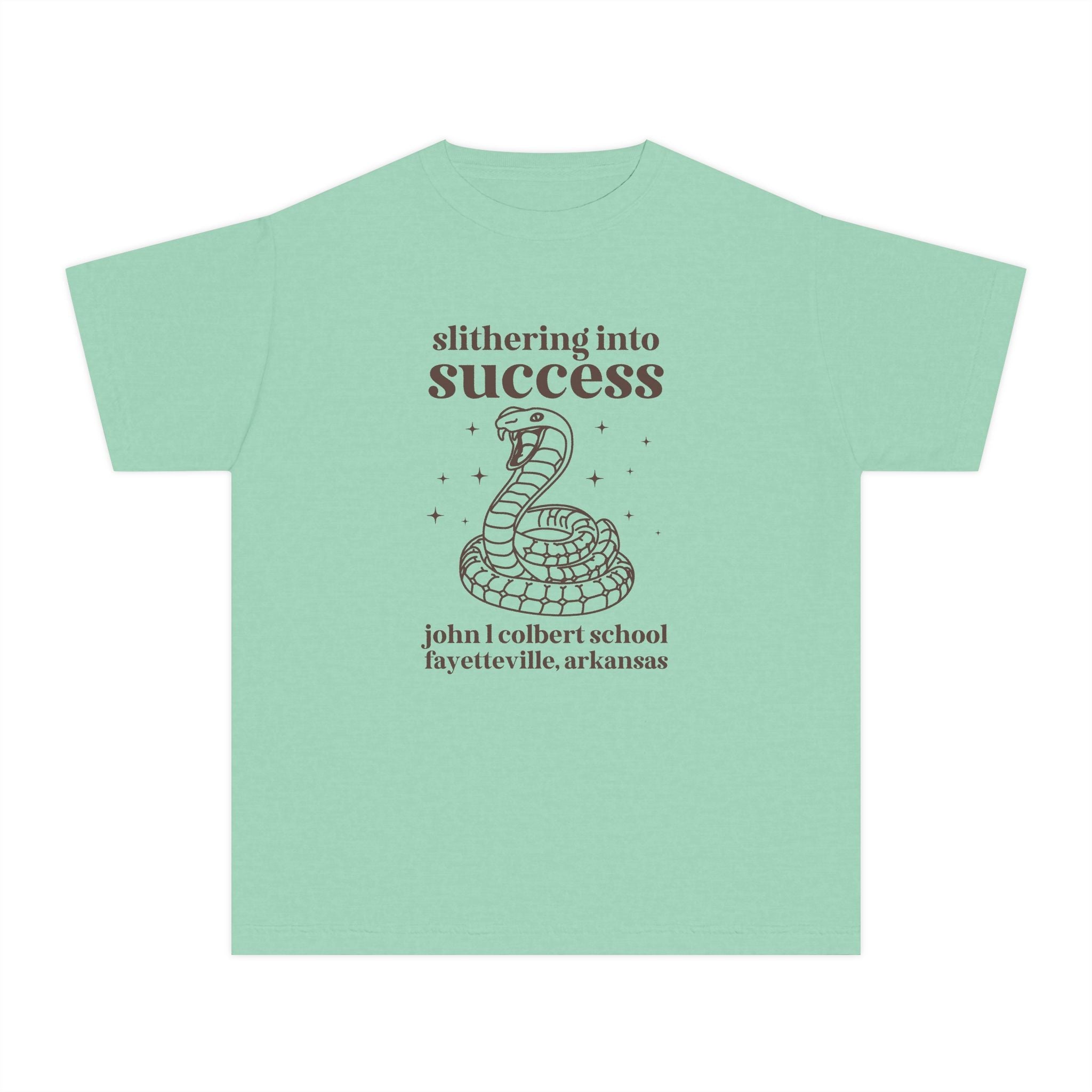 John L Colbert Kids Tee Shirt: Slithering into Success | FPS + Opal and June Kids Tee Shirt, Fayetteville Public Schools - Opal and June