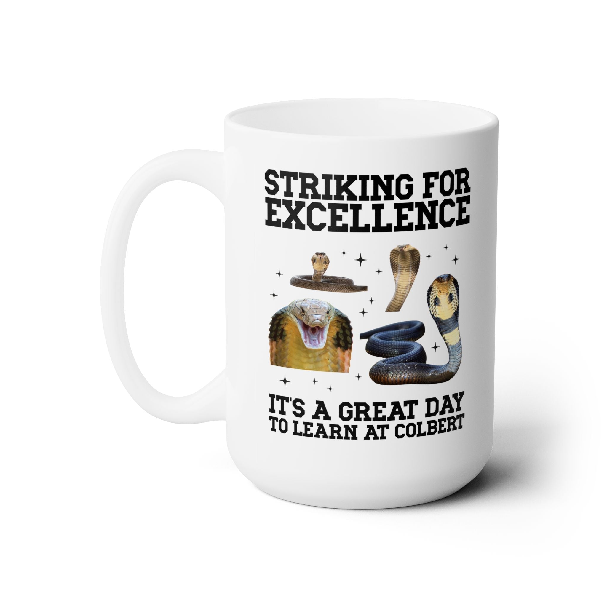 John L. Colbert School 15 Oz Coffee Mug: Striking for Excellence | FPS + Opal and June Coffee Mug, Fayetteville Public Schools - Opal and June