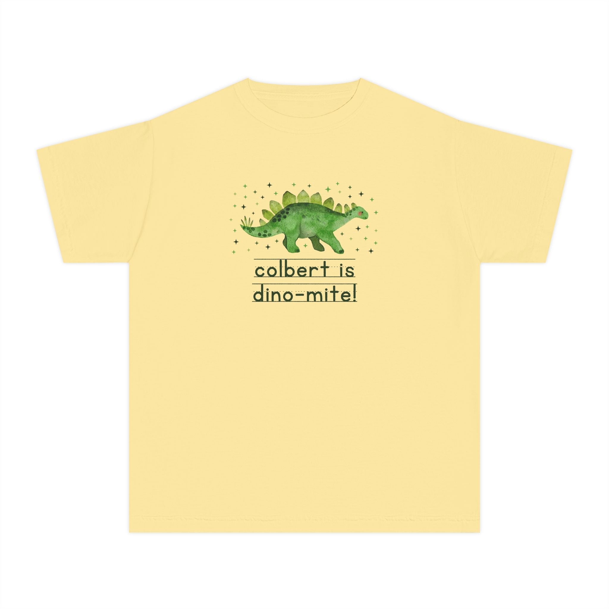 John L Colbert School is Dino - Mite Kids Tee Shirt | FPS + Opal and June Kids Tee Shirt, Fayetteville Public Schools - Opal and June