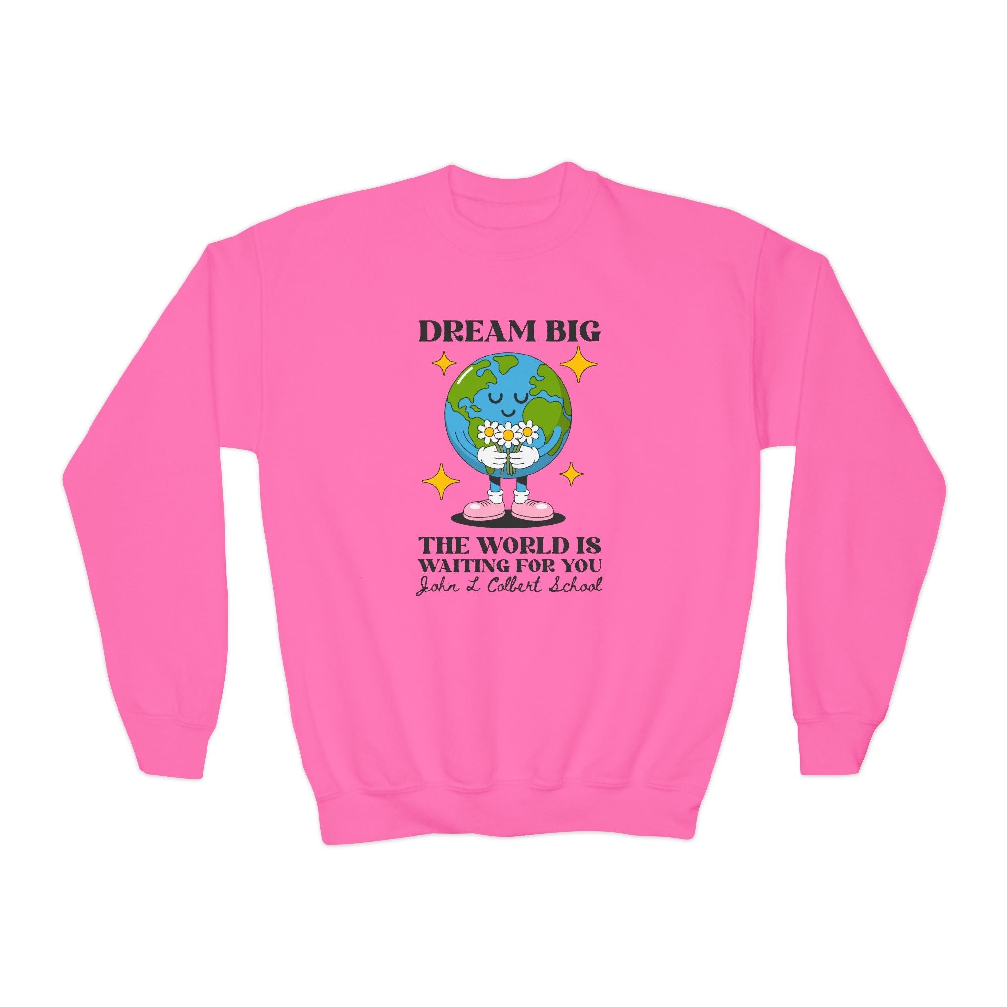 John L Colbert School Kids Sweatshirt: The World is Waiting for You - Opal and June