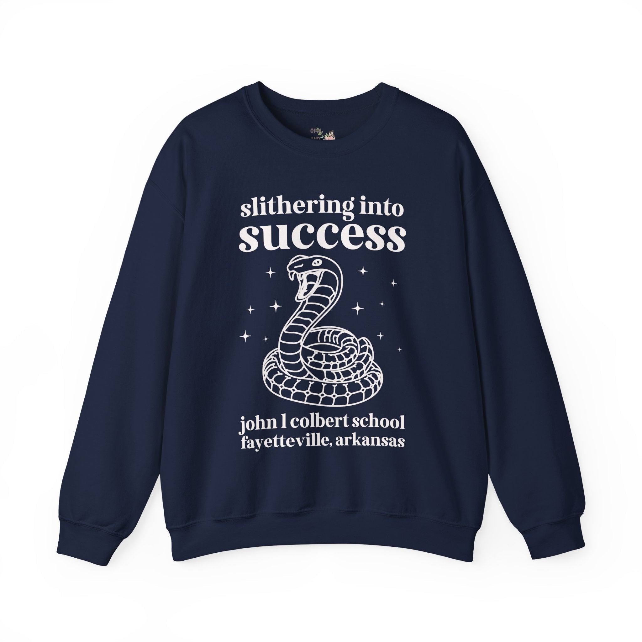 John L Colbert Sweatshirt: Slithering into Success | FPS + Opal and June Sweatshirt, Fayetteville Public Schools - Opal and June
