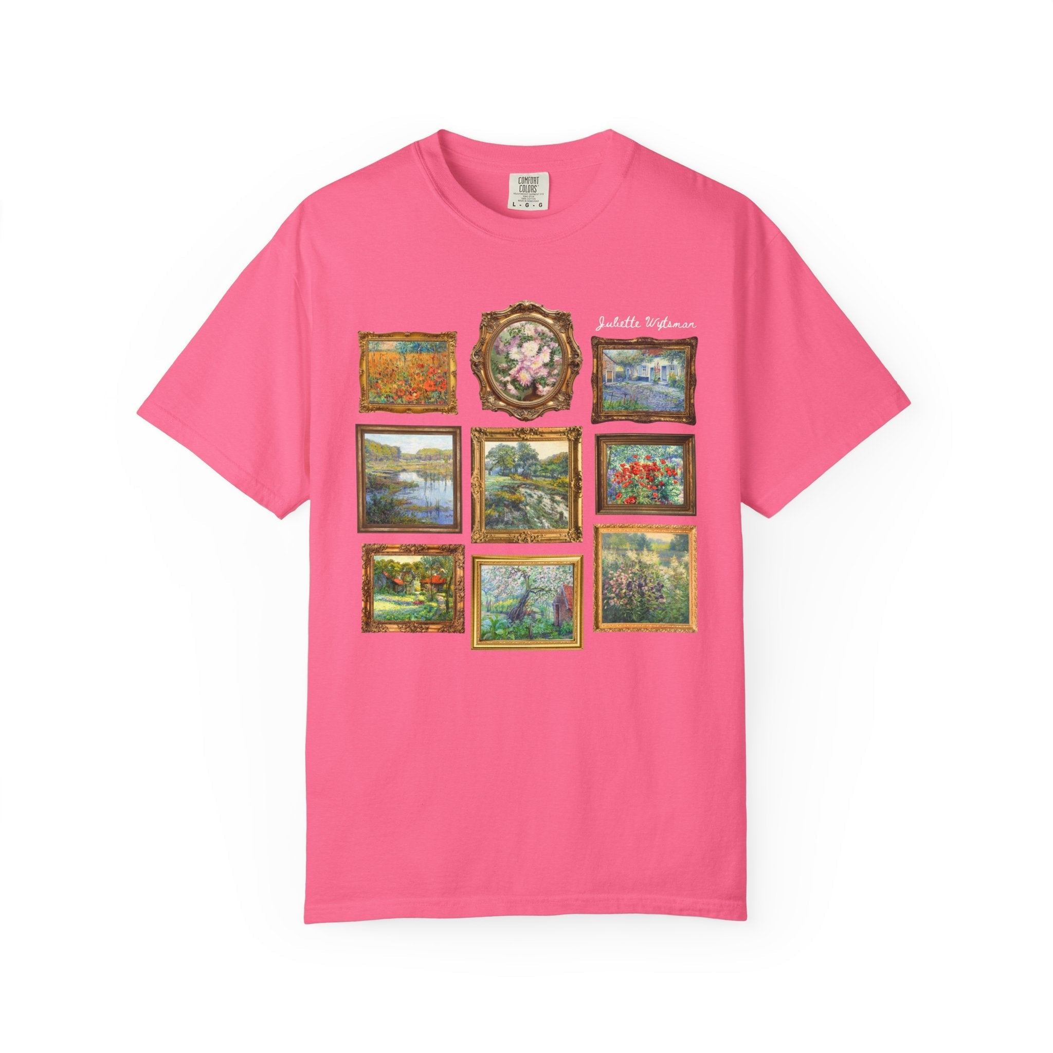 Juliette Wytsman European Art History Tee Shirt: Belgian Impressionist Paintings, Floral Goblincore Shirt for Garden Lover, Mom Who Gardens - Opal and June